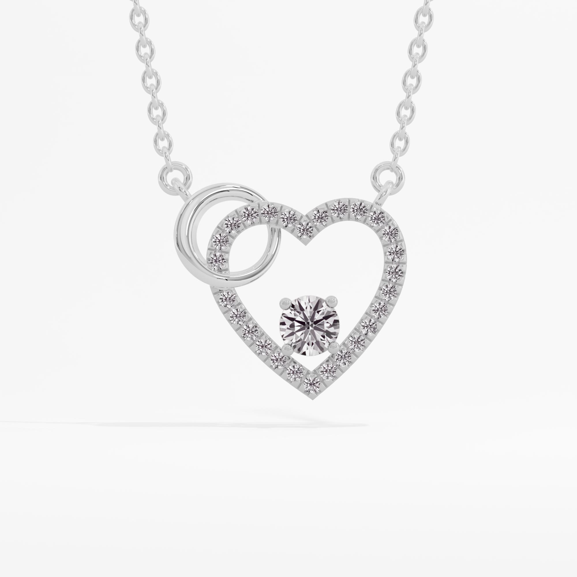 Heartfelt Radiance Solitaire Heart Chain Necklace