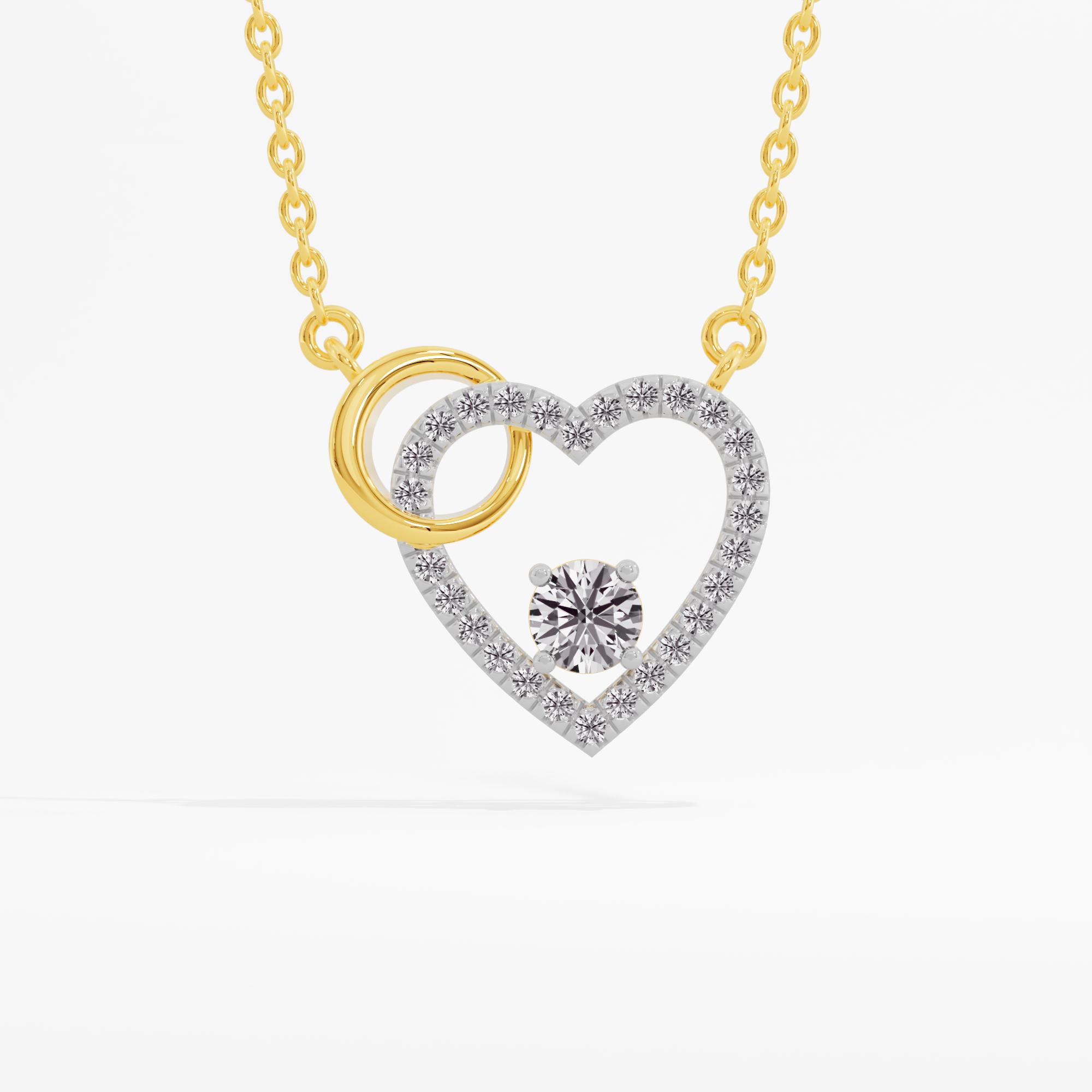 Heartfelt Radiance Solitaire Heart Chain Necklace
