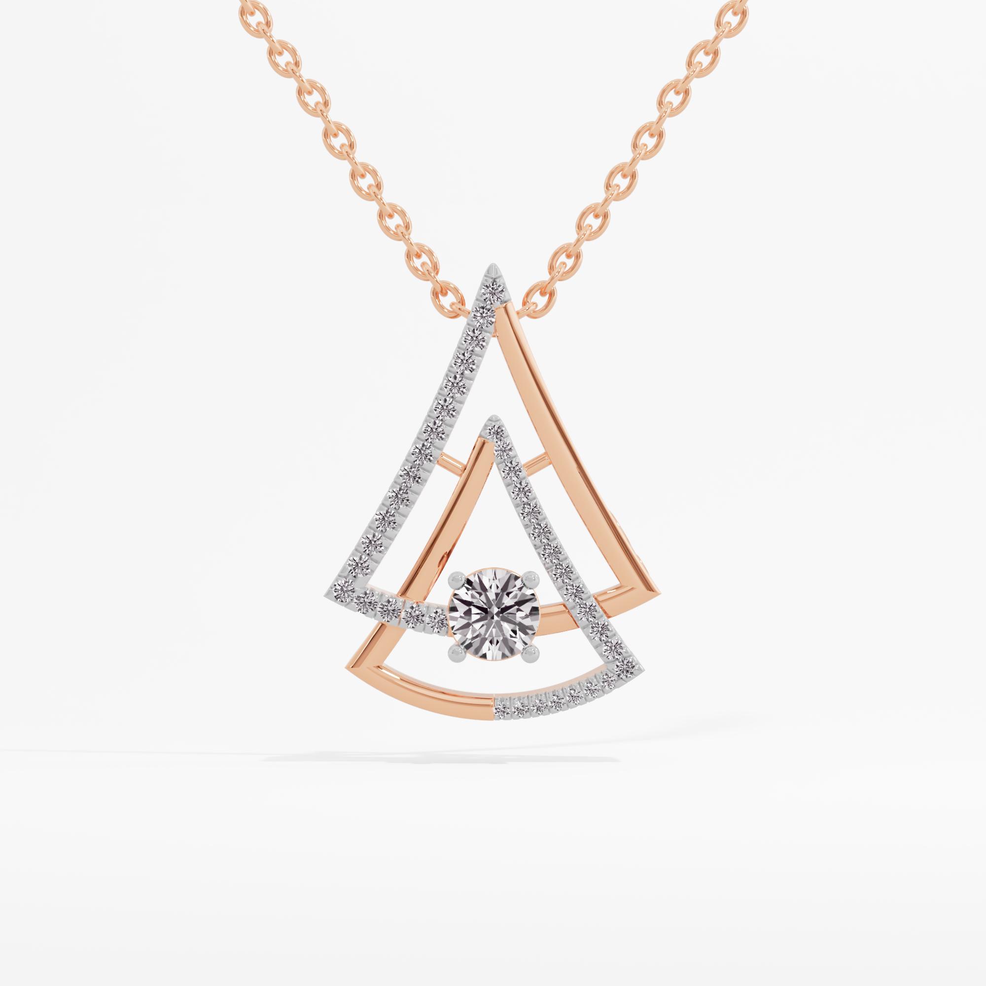 Love Triangle Solitaire Pendant
