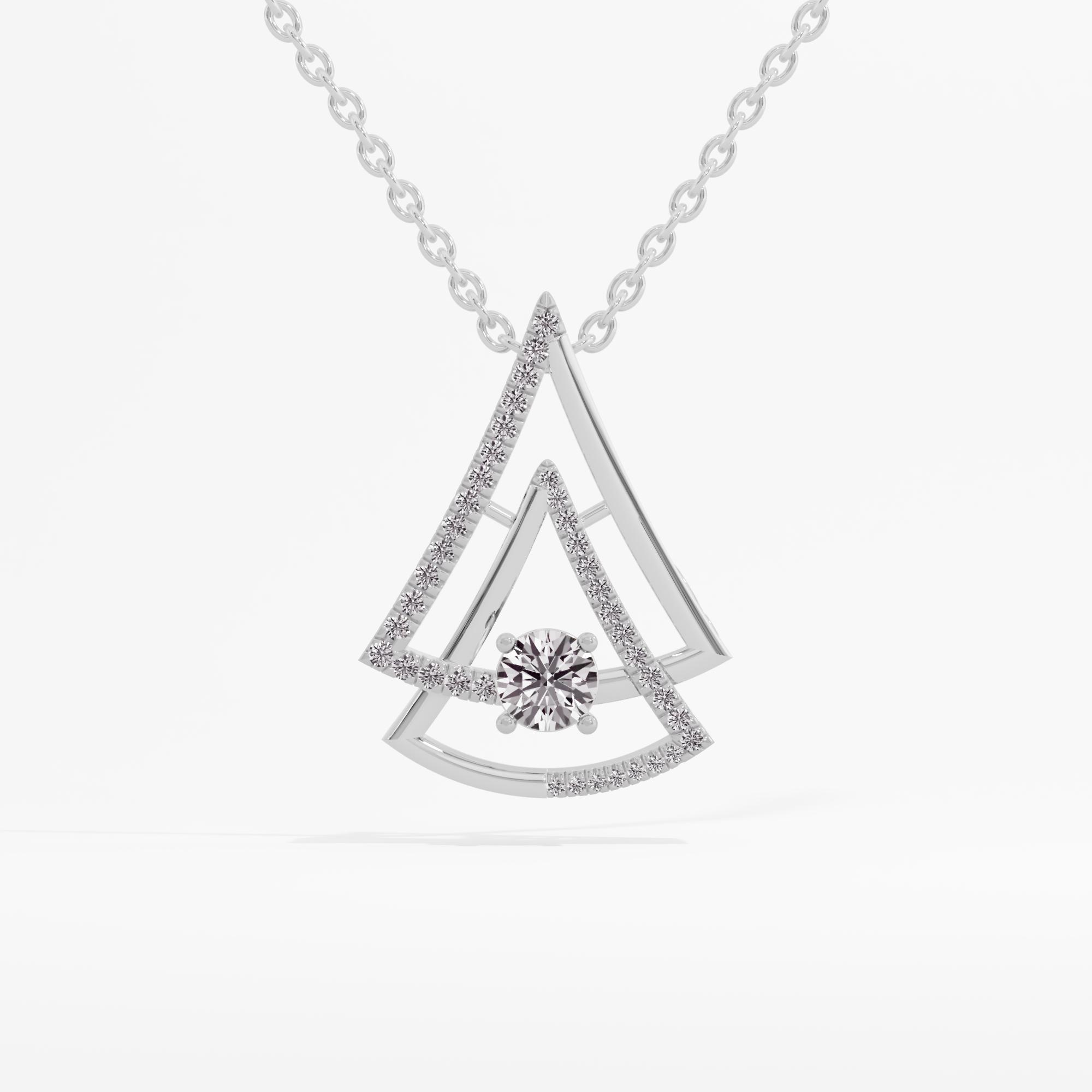 Love Triangle Solitaire Pendant