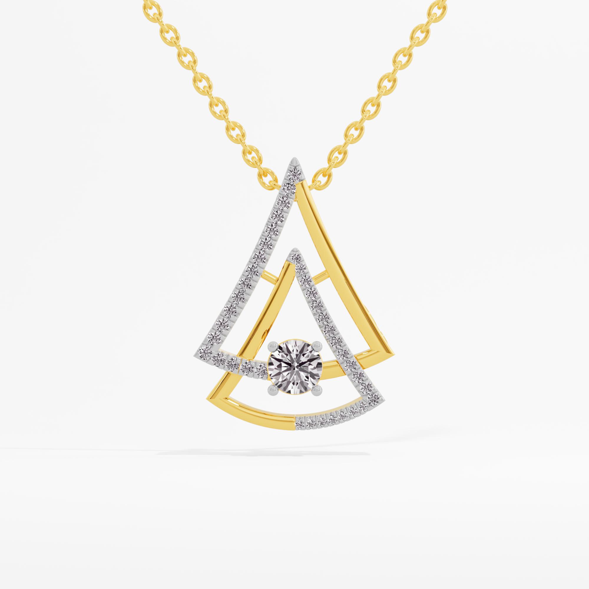 Love Triangle Solitaire Pendant