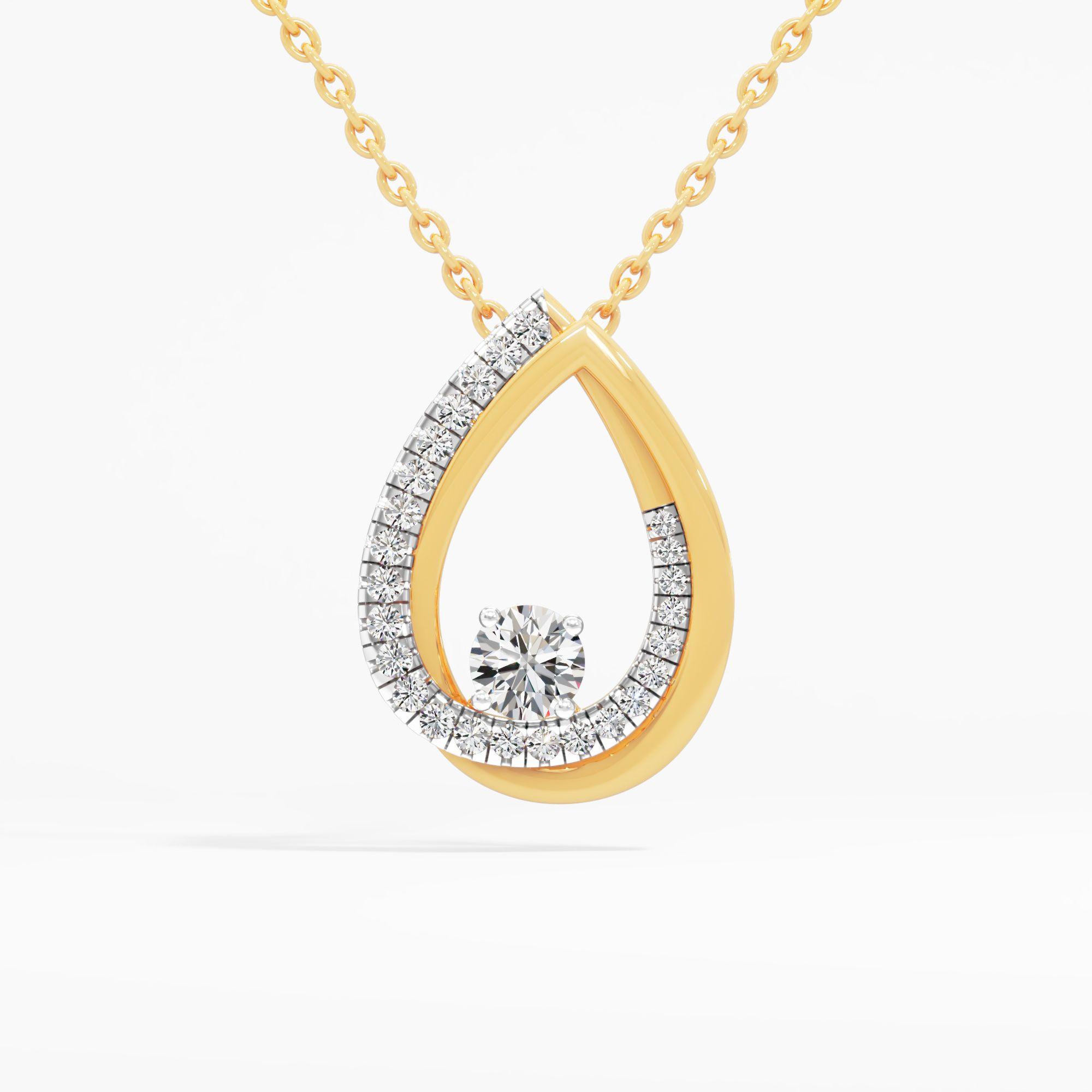 Dewdrop Solitaire Embrace Pendant