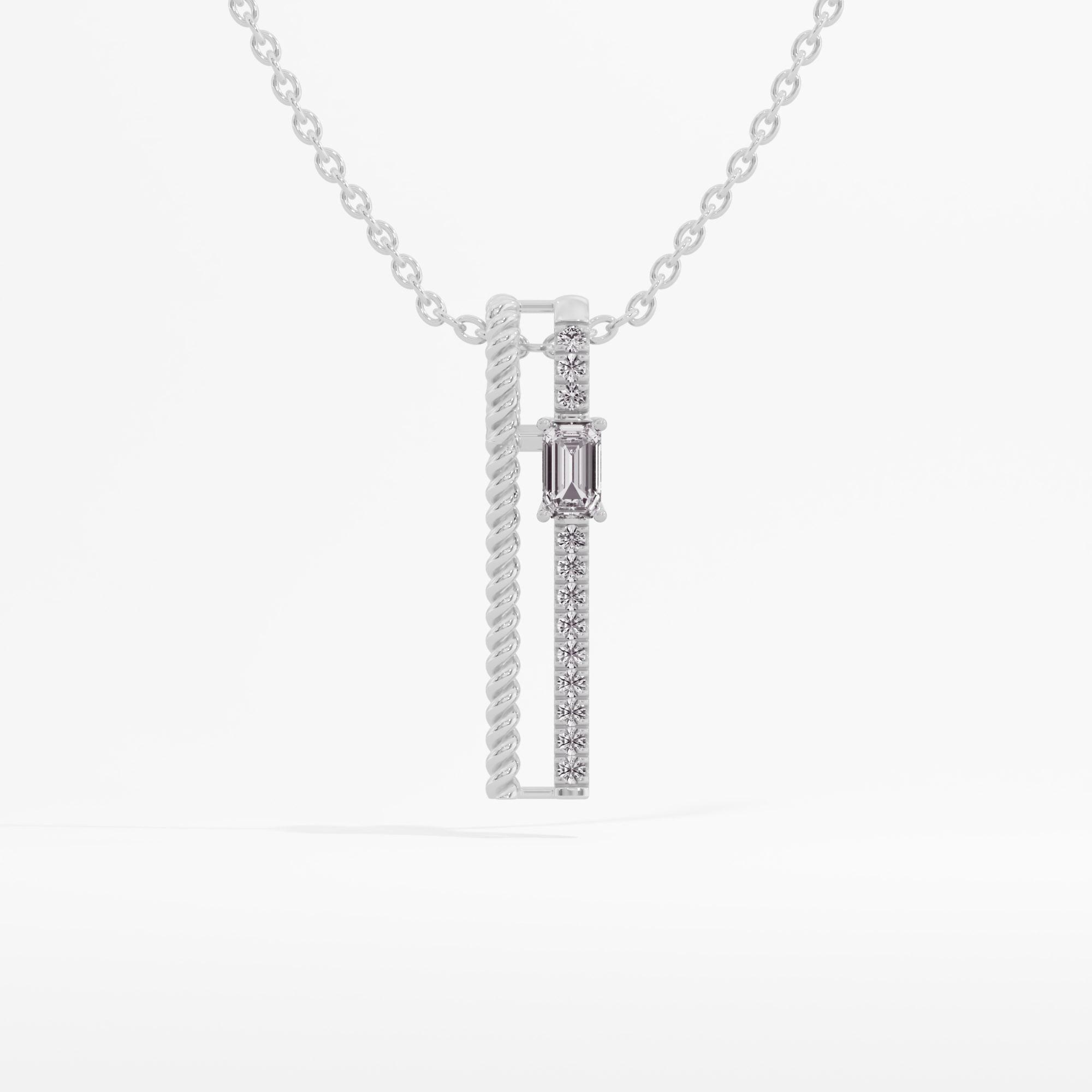 Linea Emeraldis Solitaire Pendant