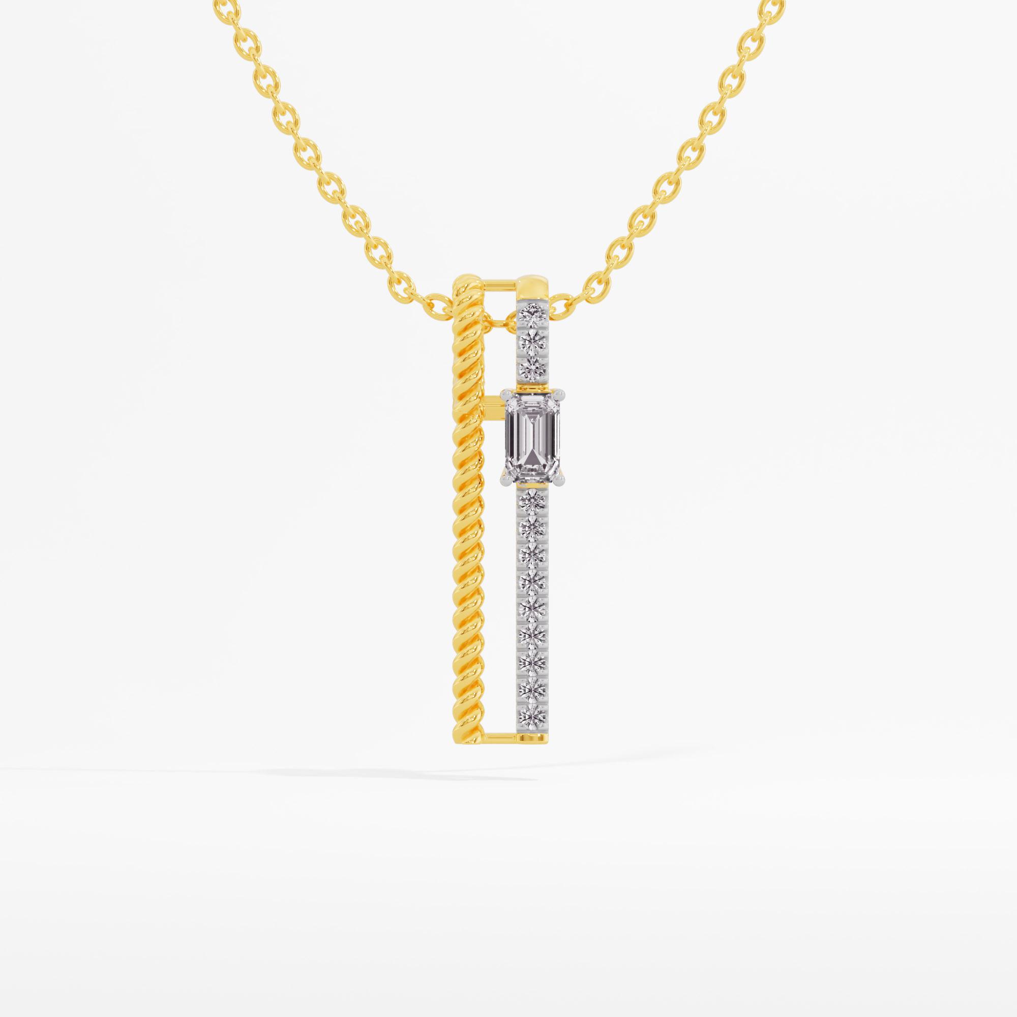 Linea Emeraldis Solitaire Pendant
