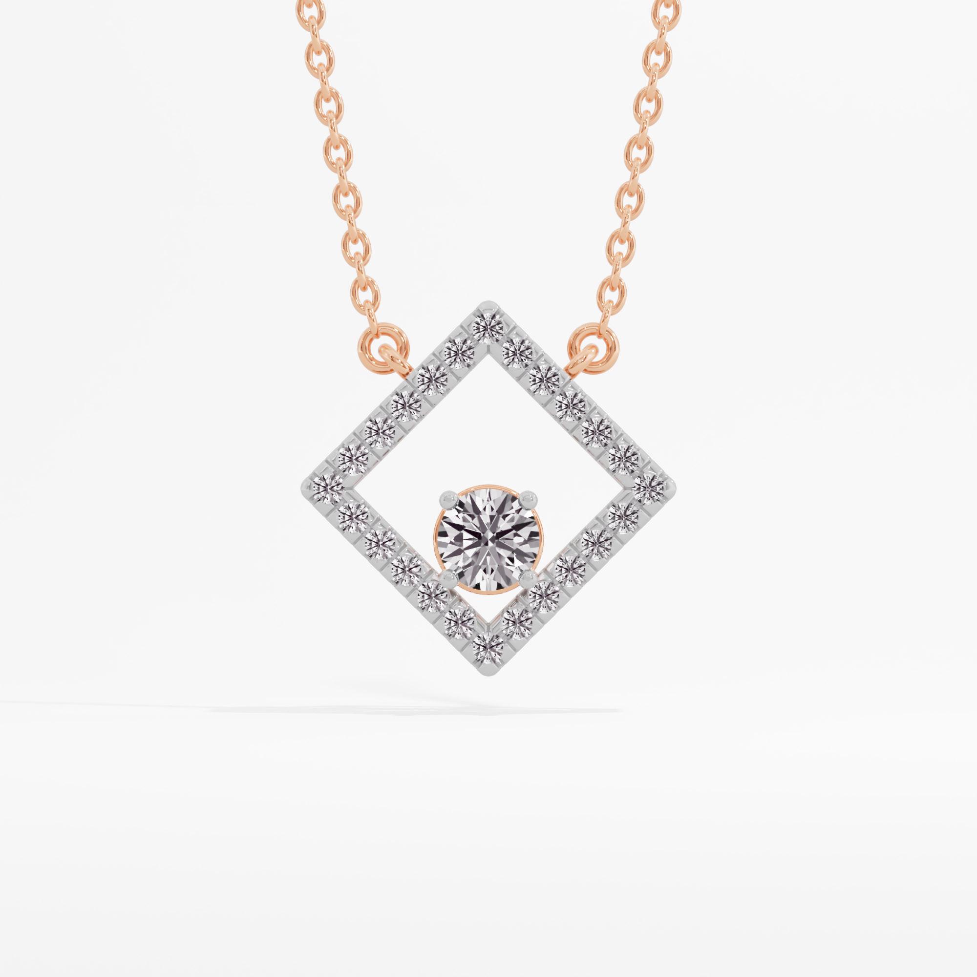 Squarlette Solitaire Chain Necklace