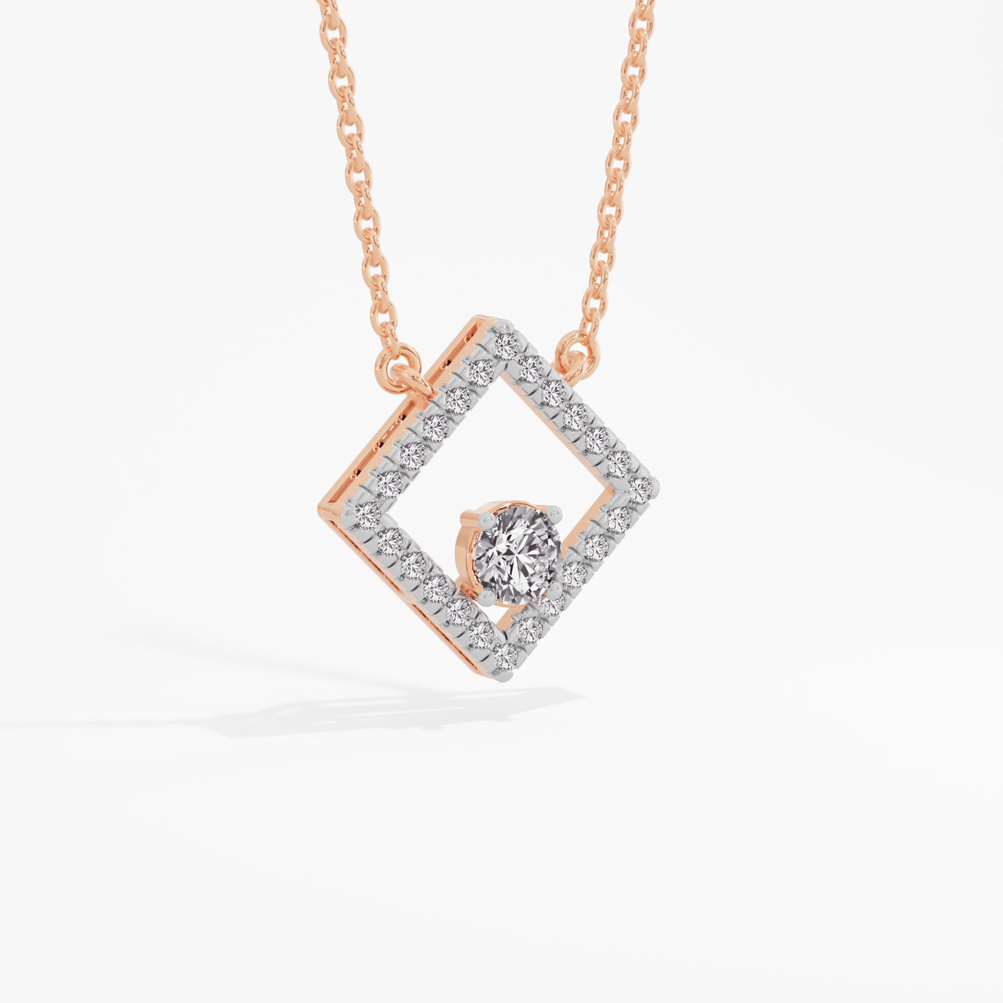Squarlette Solitaire Chain Necklace