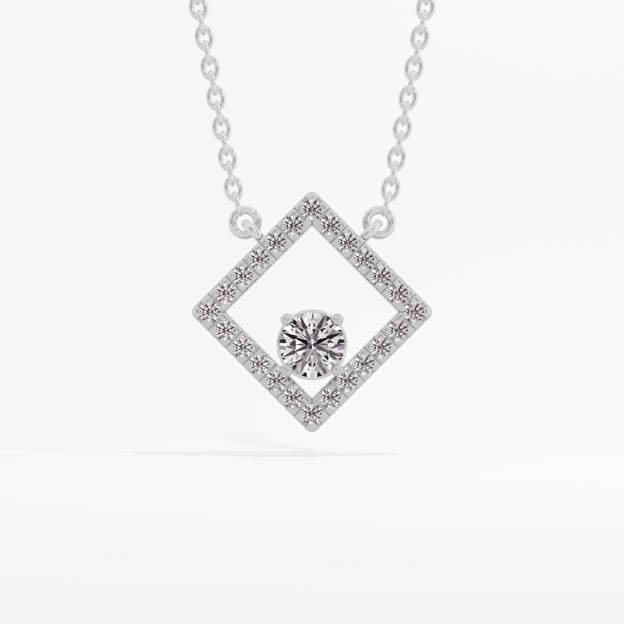 Squarlette Solitaire Chain Necklace