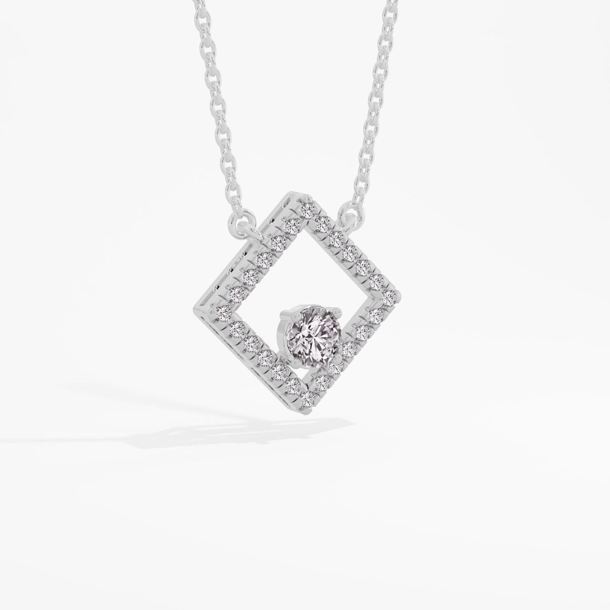 Squarlette Solitaire Chain Necklace