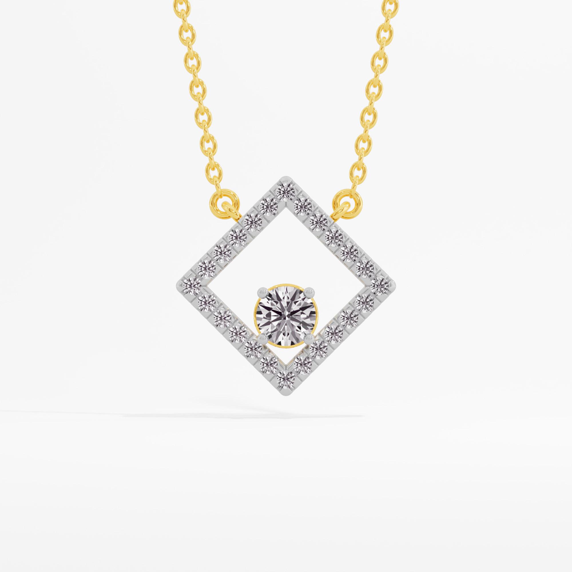 Squarlette Solitaire Chain Necklace
