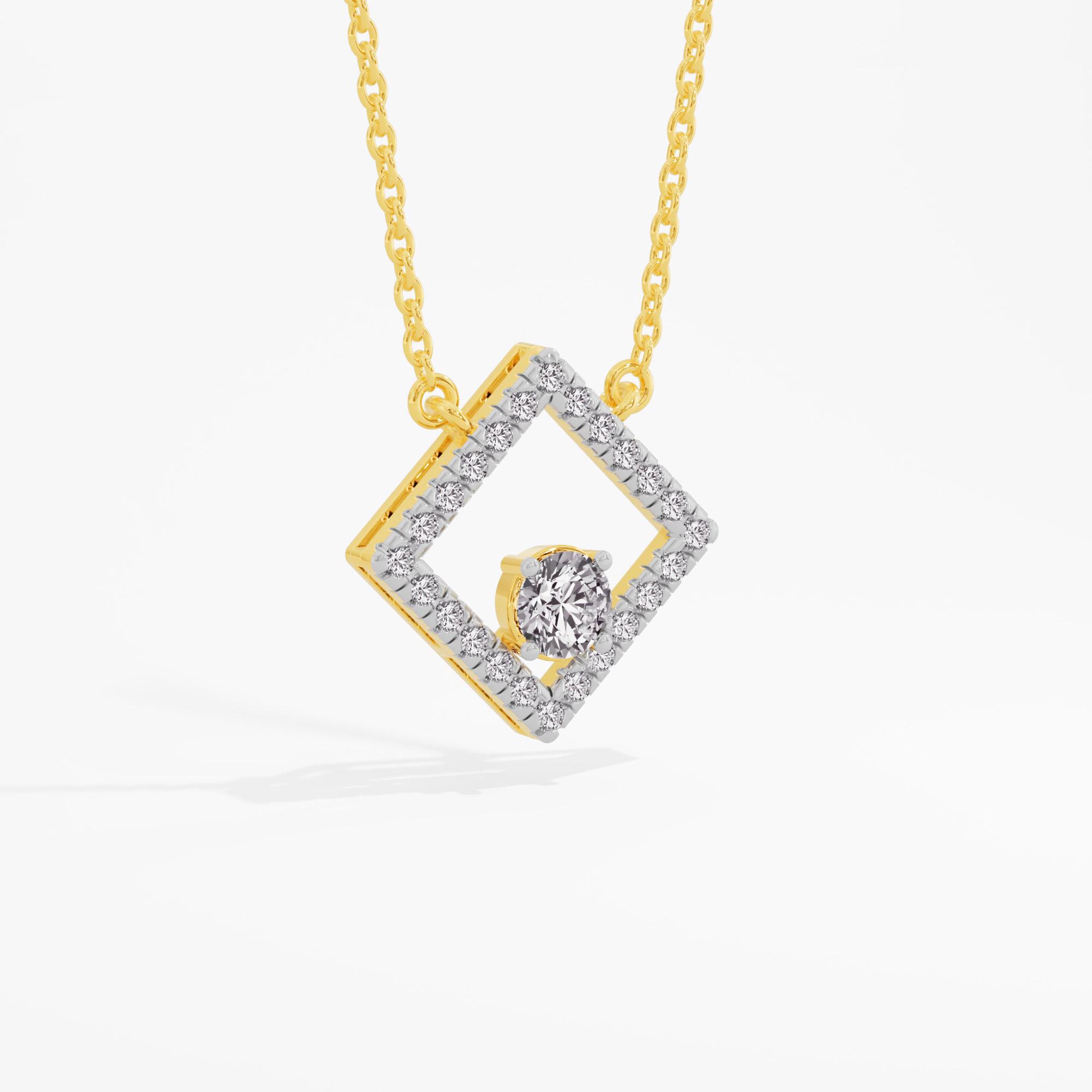 Squarlette Solitaire Chain Necklace
