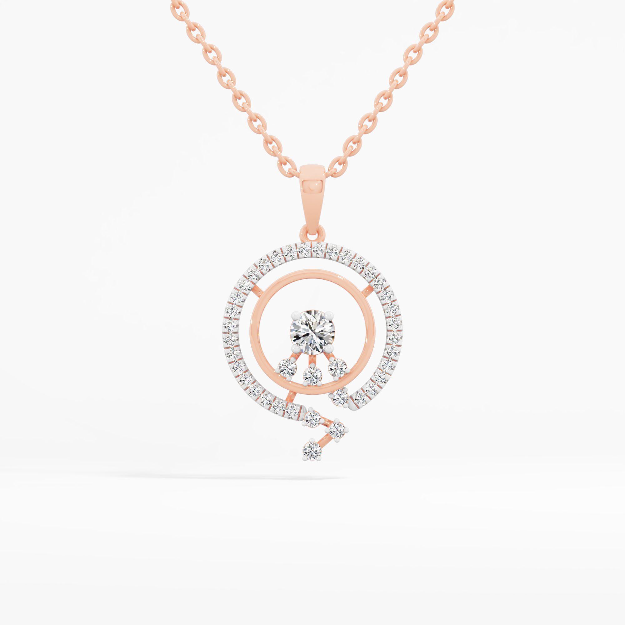 Galactic Scatter Solitaire Pendant