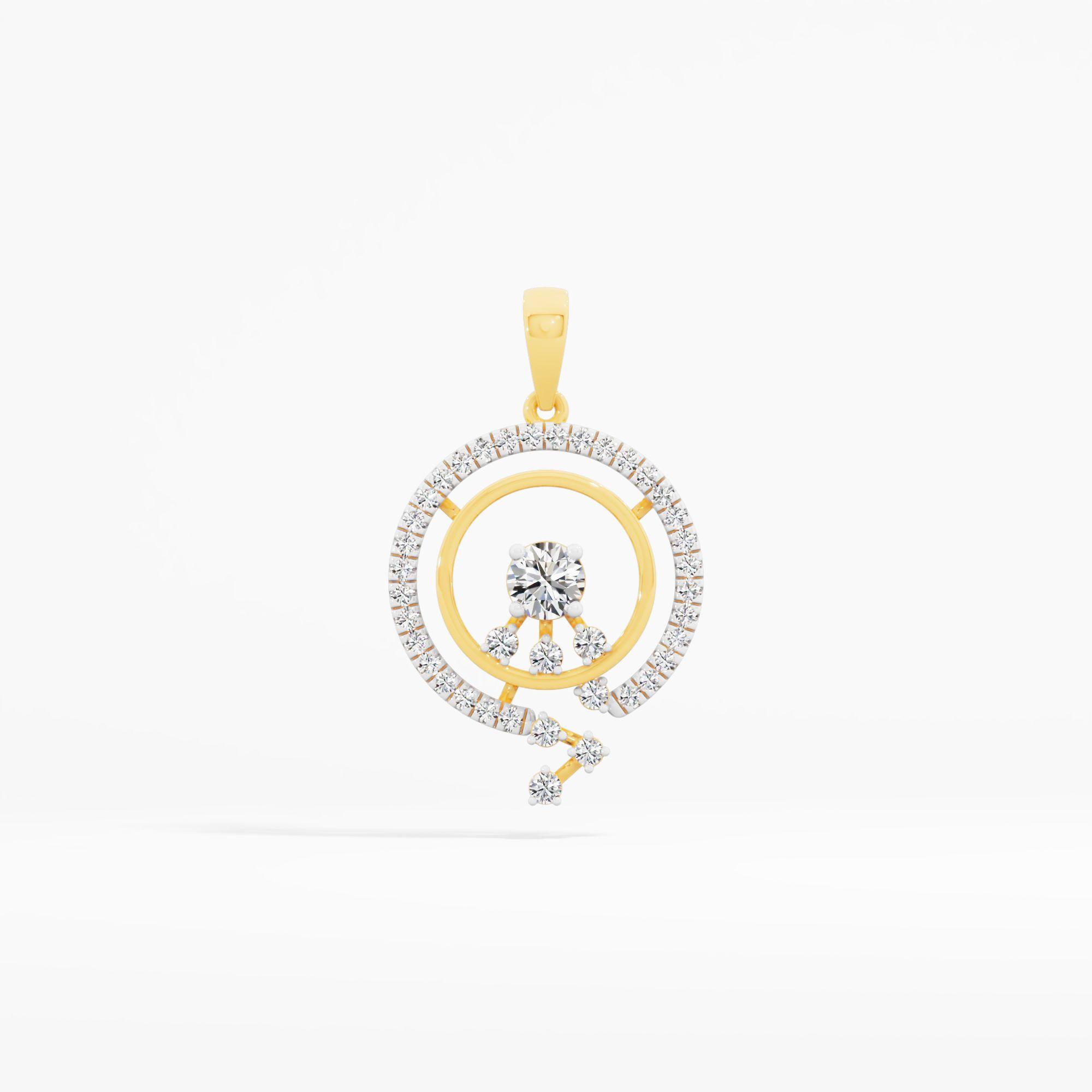 Galactic Scatter Solitaire Pendant