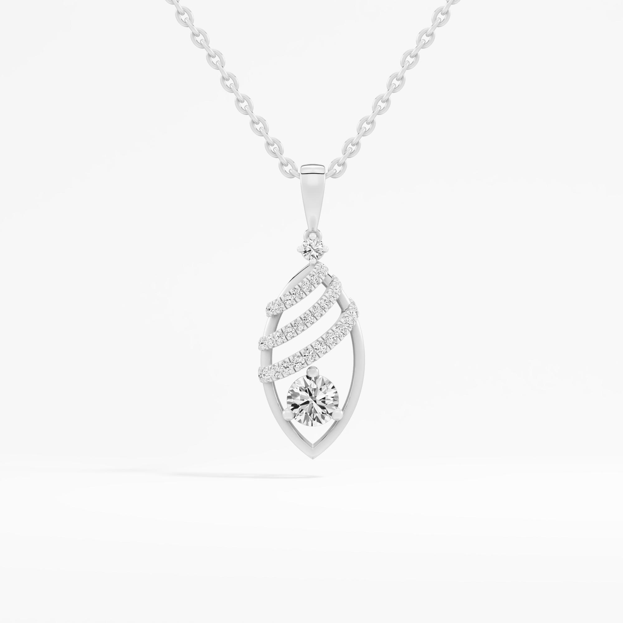 Captivating Drape Solitaire Pendant