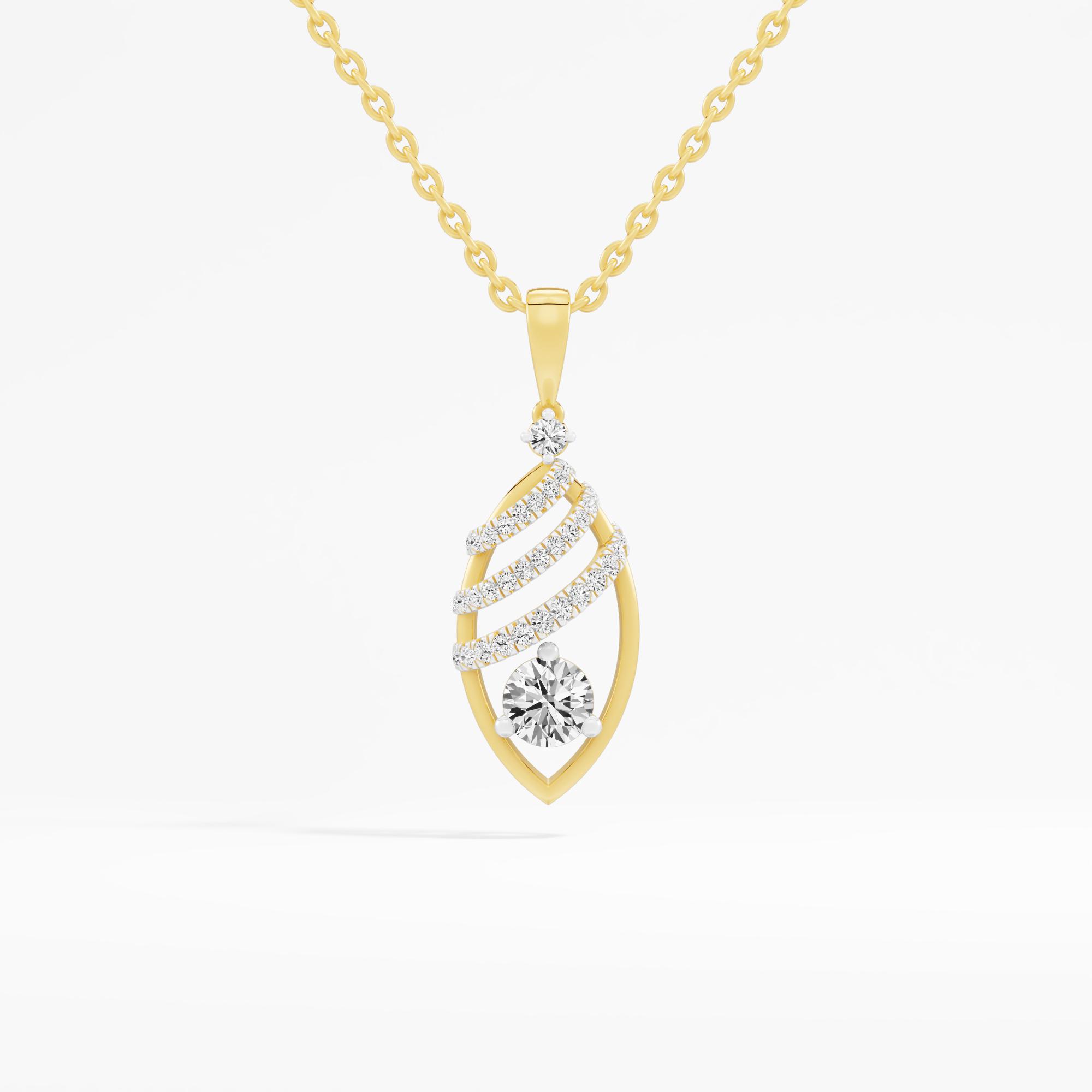 Captivating Drape Solitaire Pendant