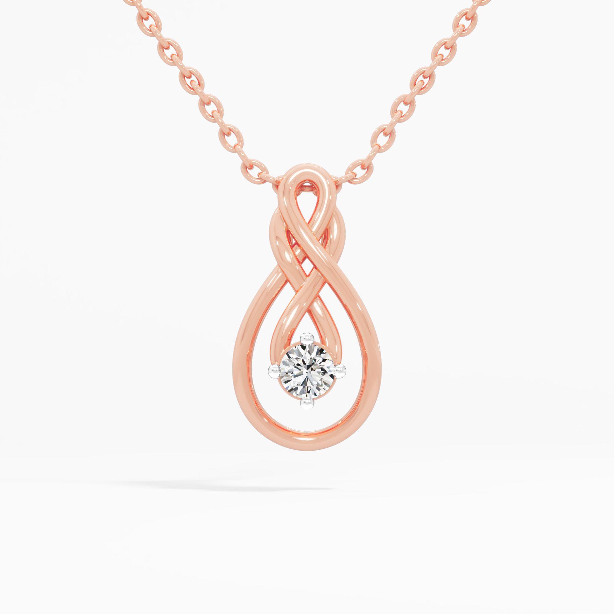 Infinite Wave Solitaire Pendant