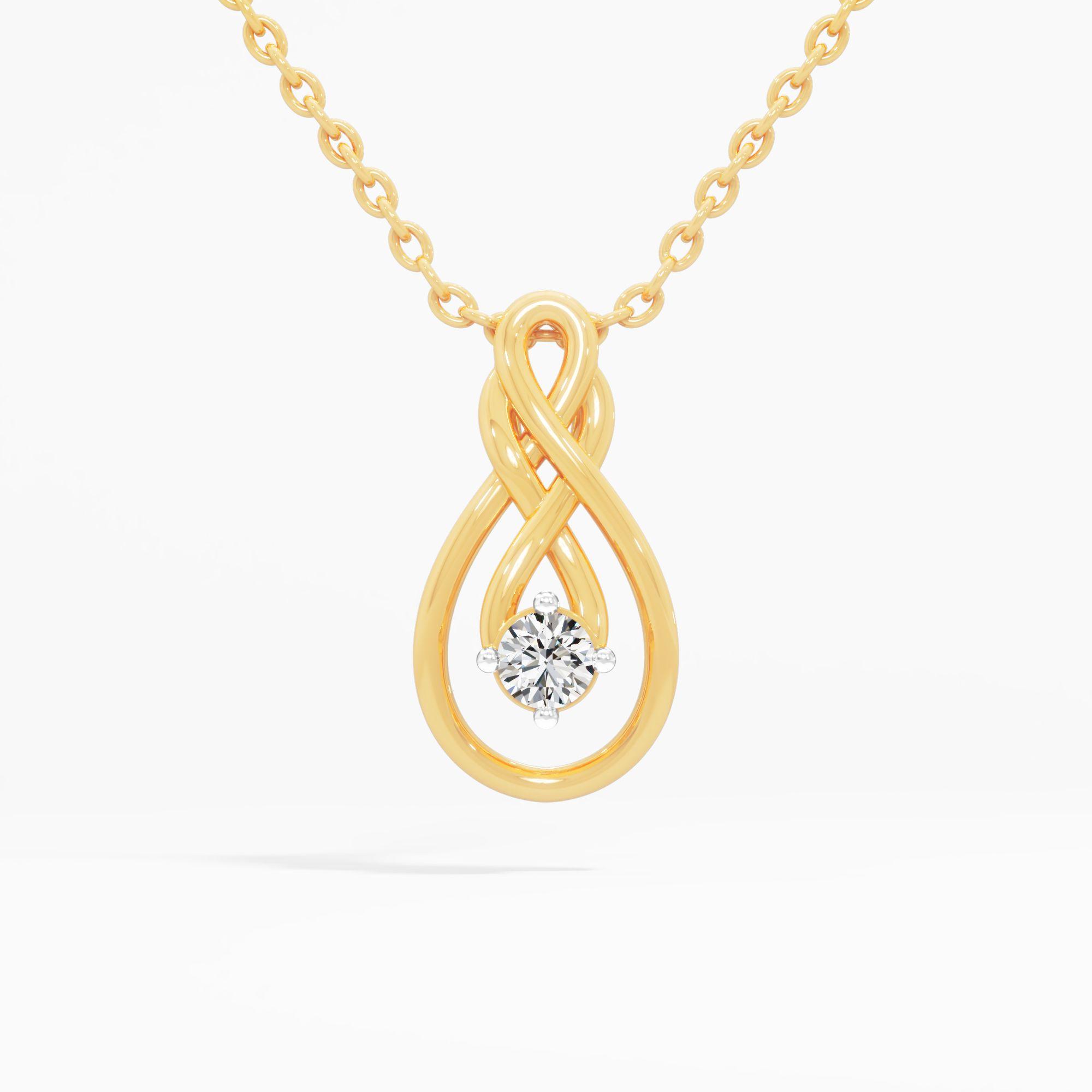 Infinite Wave Solitaire Pendant