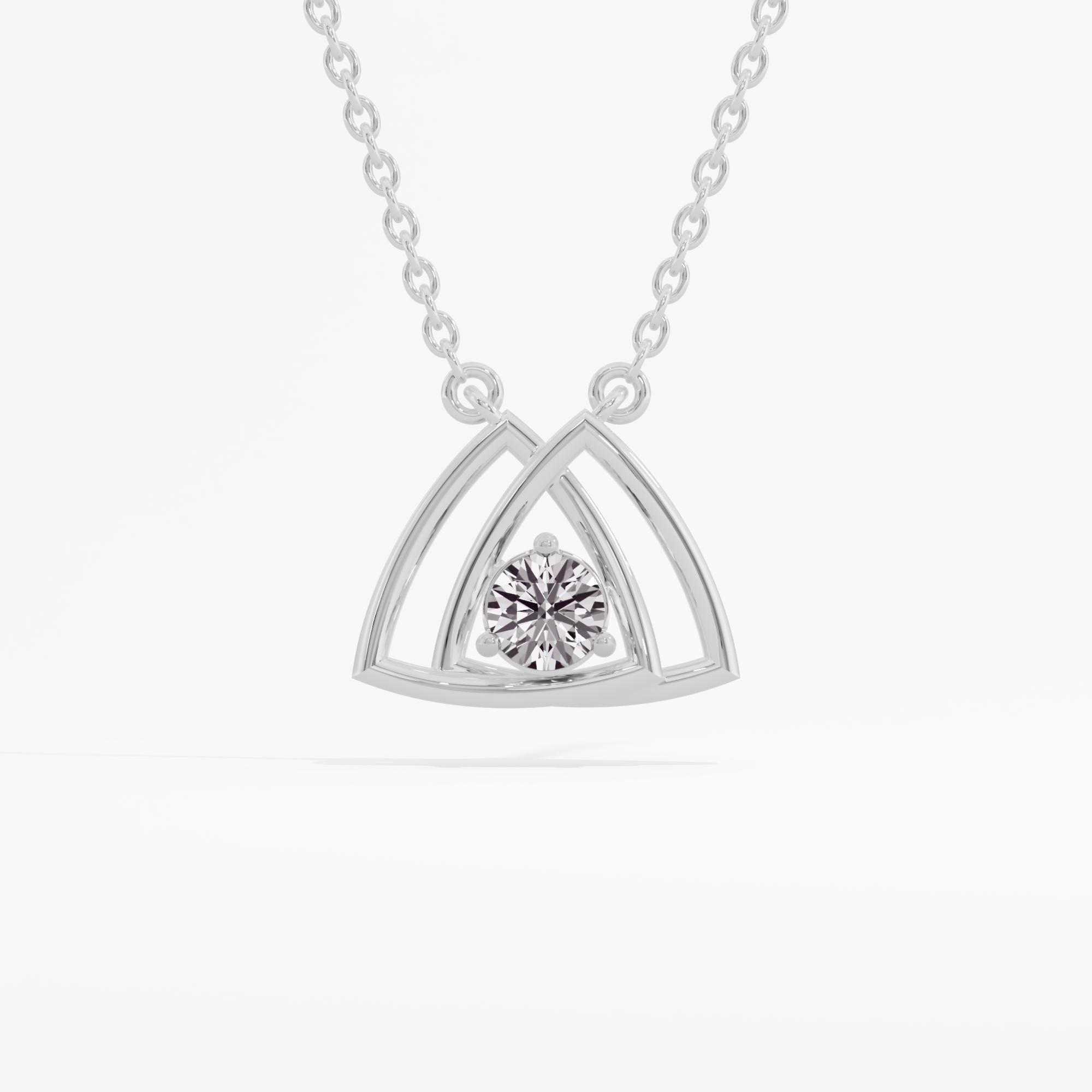 Twin Trianglow Solitaire Chain Necklace