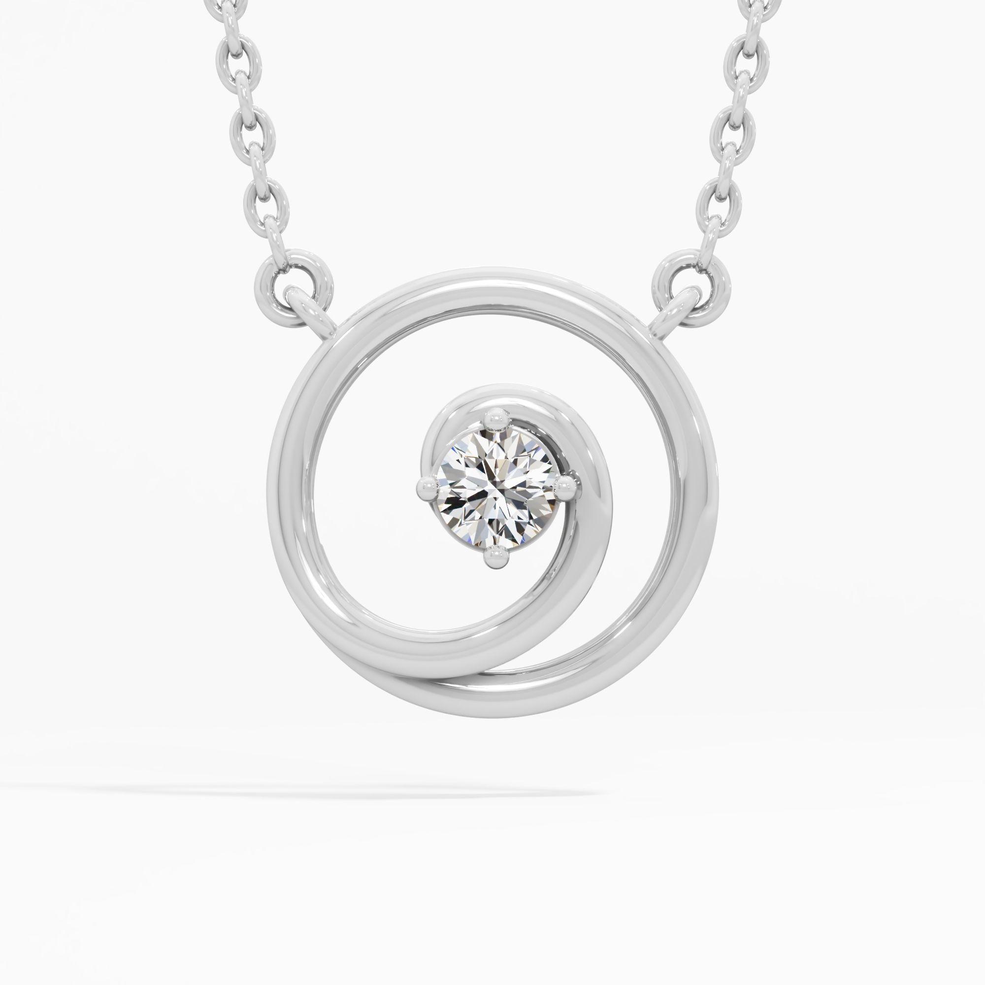 Eternal Spiral Solitaire Pendant