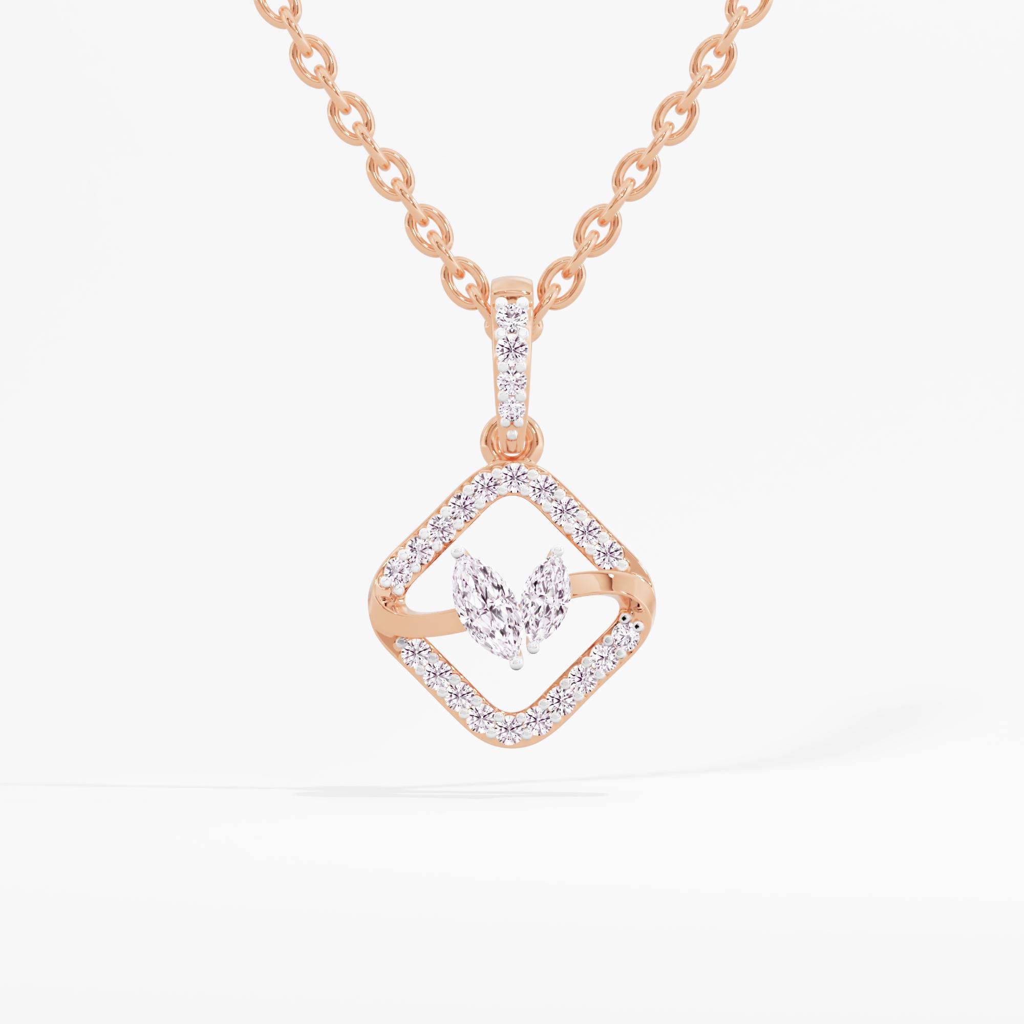 Glowing Dewdrop 2 Stone Pendant
