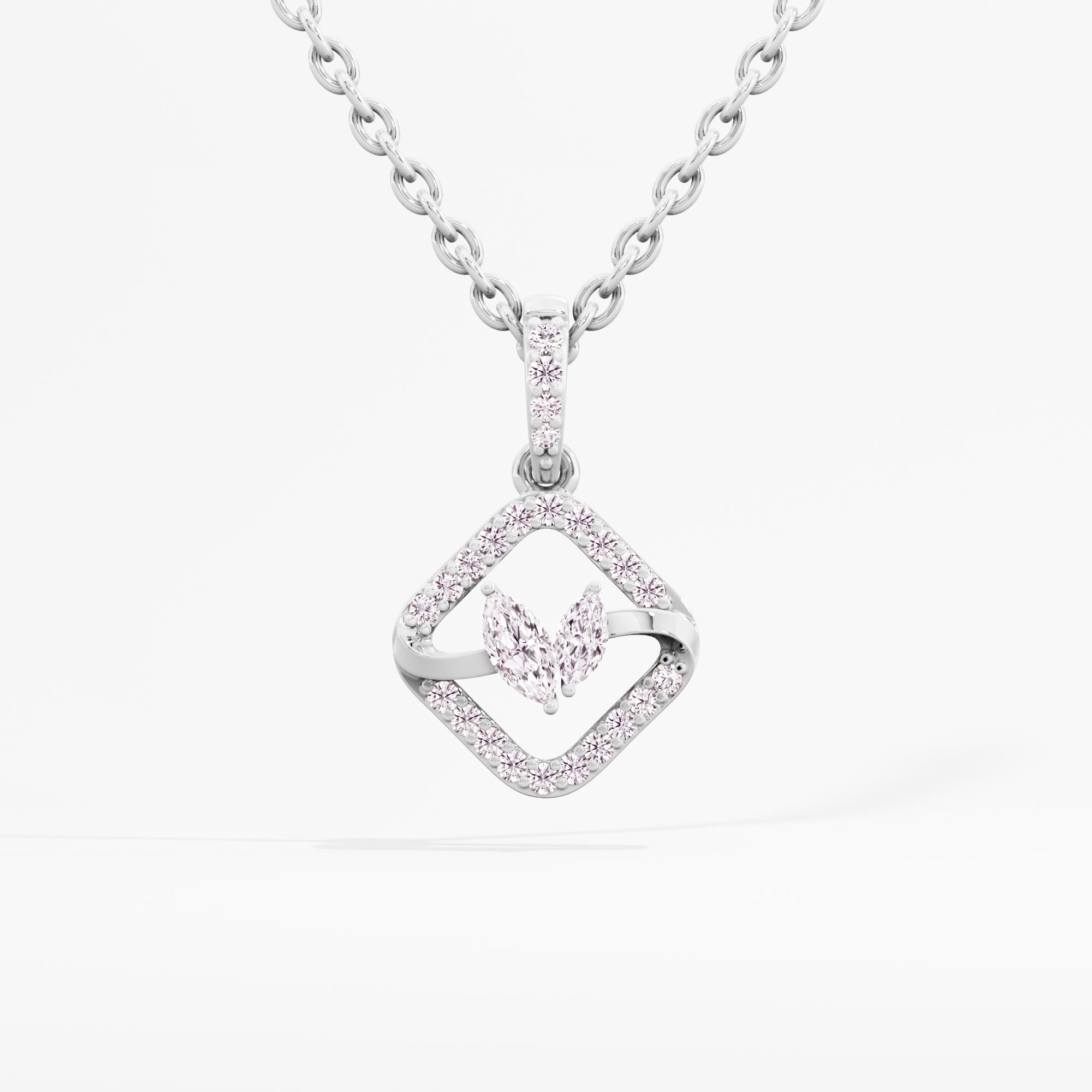 Glowing Dewdrop 2 Stone Pendant