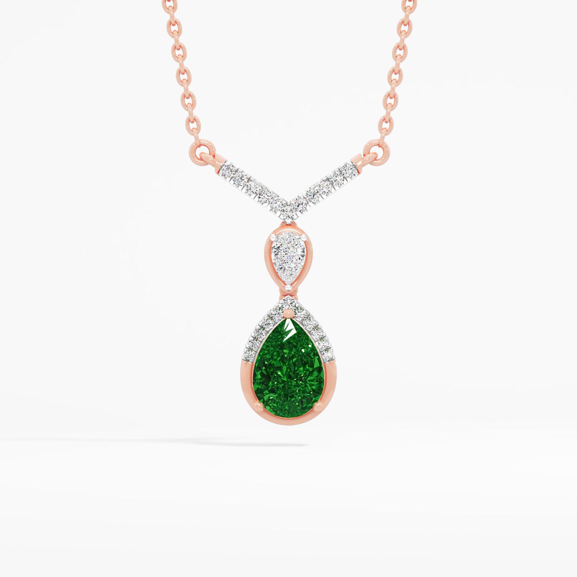 Emerald Teardrop Radiance Pendant