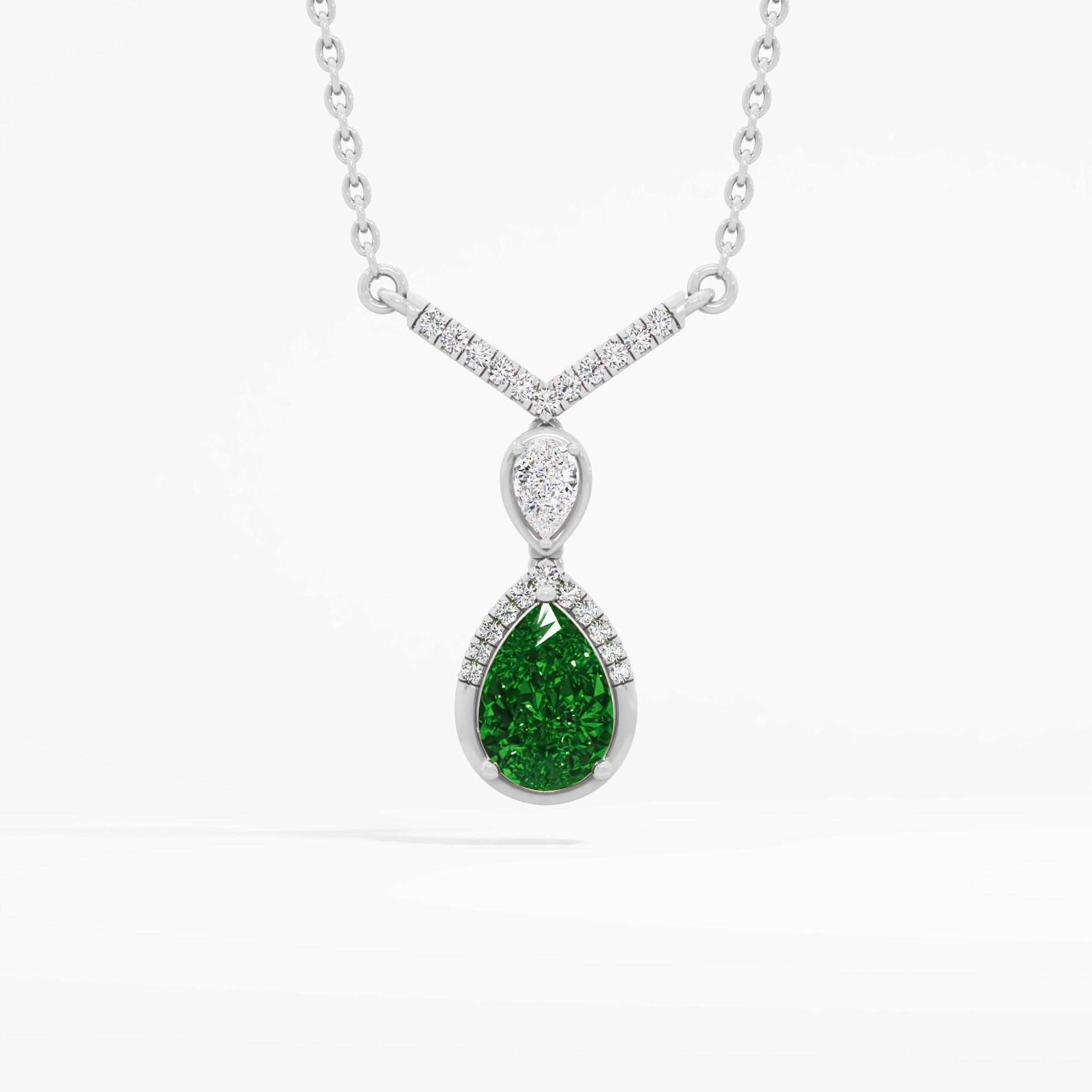 Emerald Teardrop Radiance Pendant