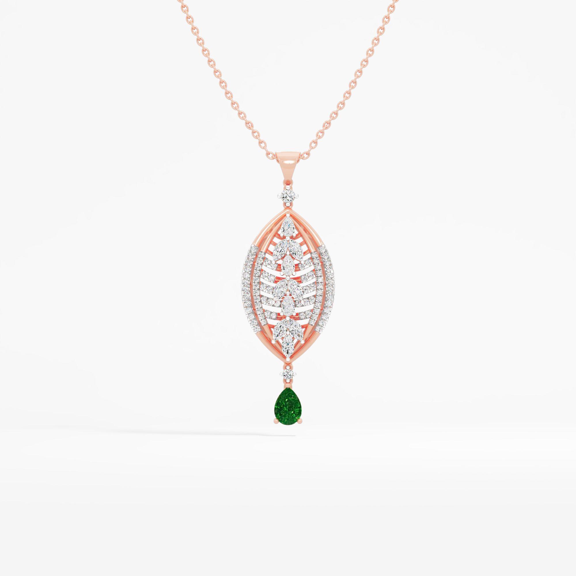 Emerald Bloom Diamond Pendant