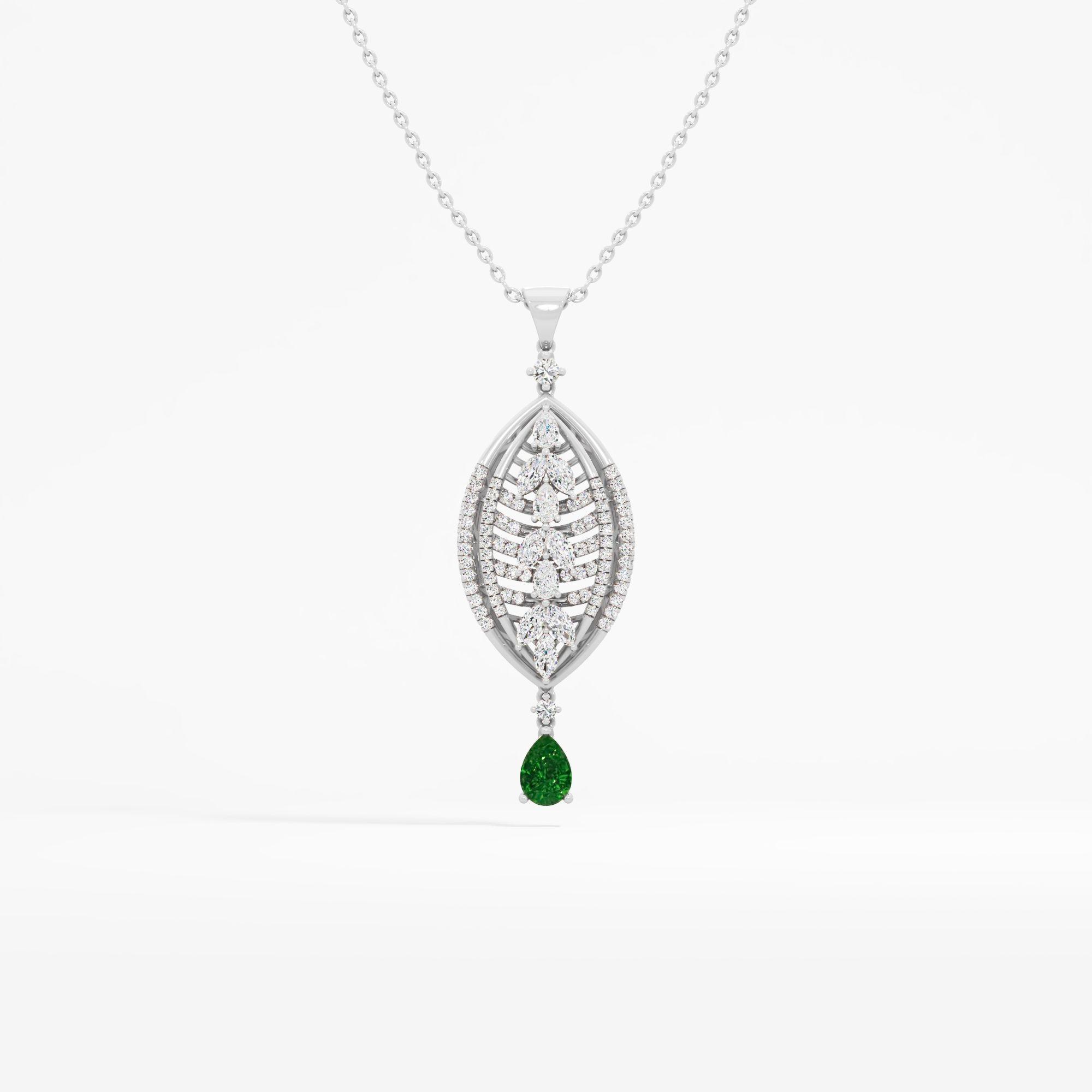 Emerald Bloom Diamond Pendant