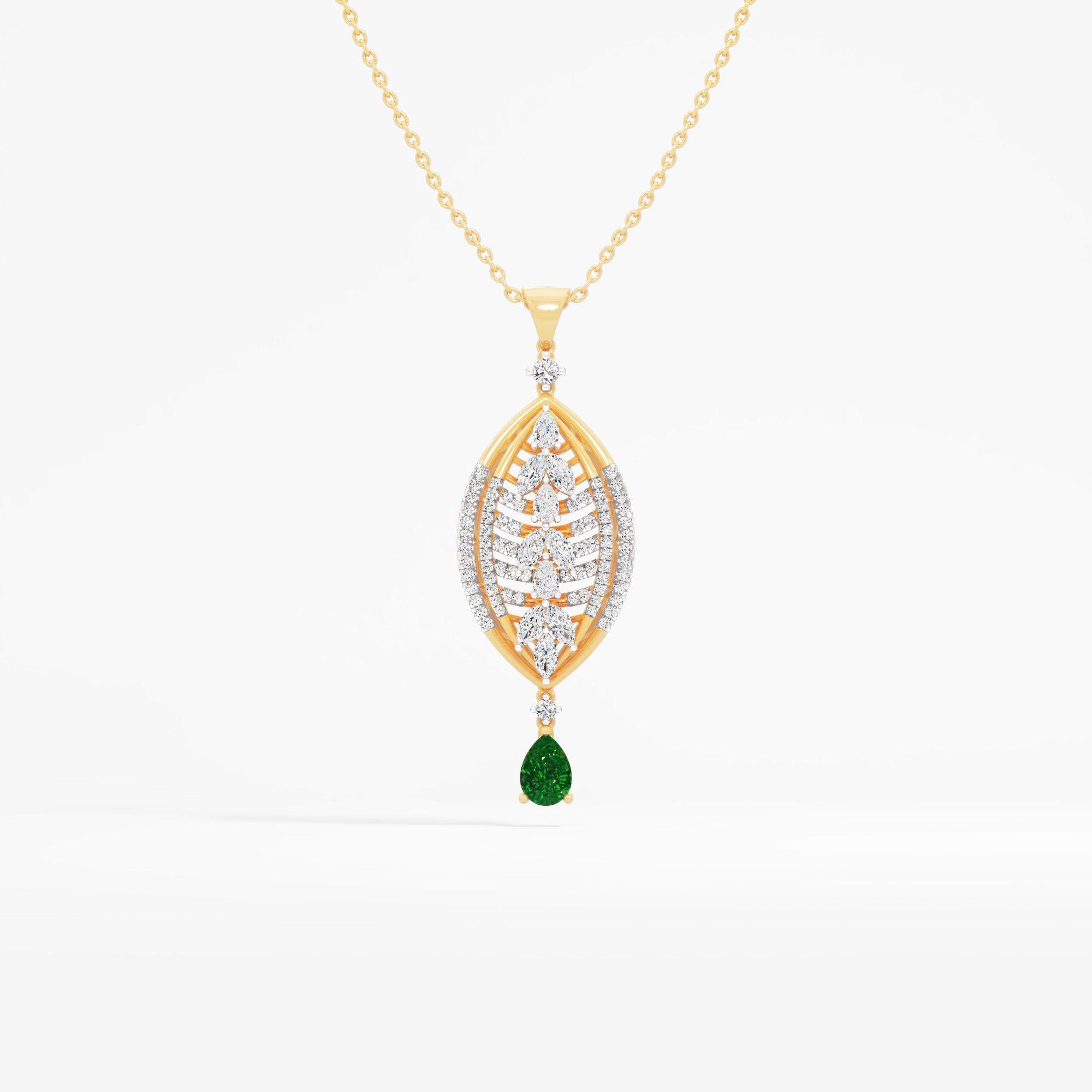 Emerald Bloom Diamond Pendant