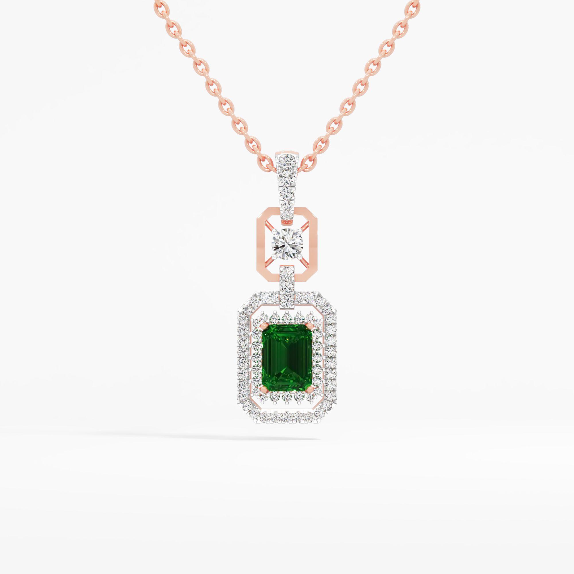 Aristo Edge Emerald Pendant