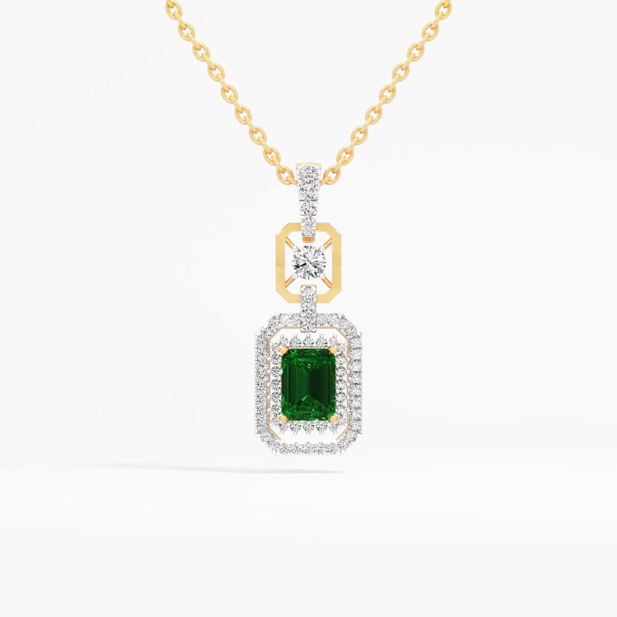 Aristo Edge Emerald Pendant
