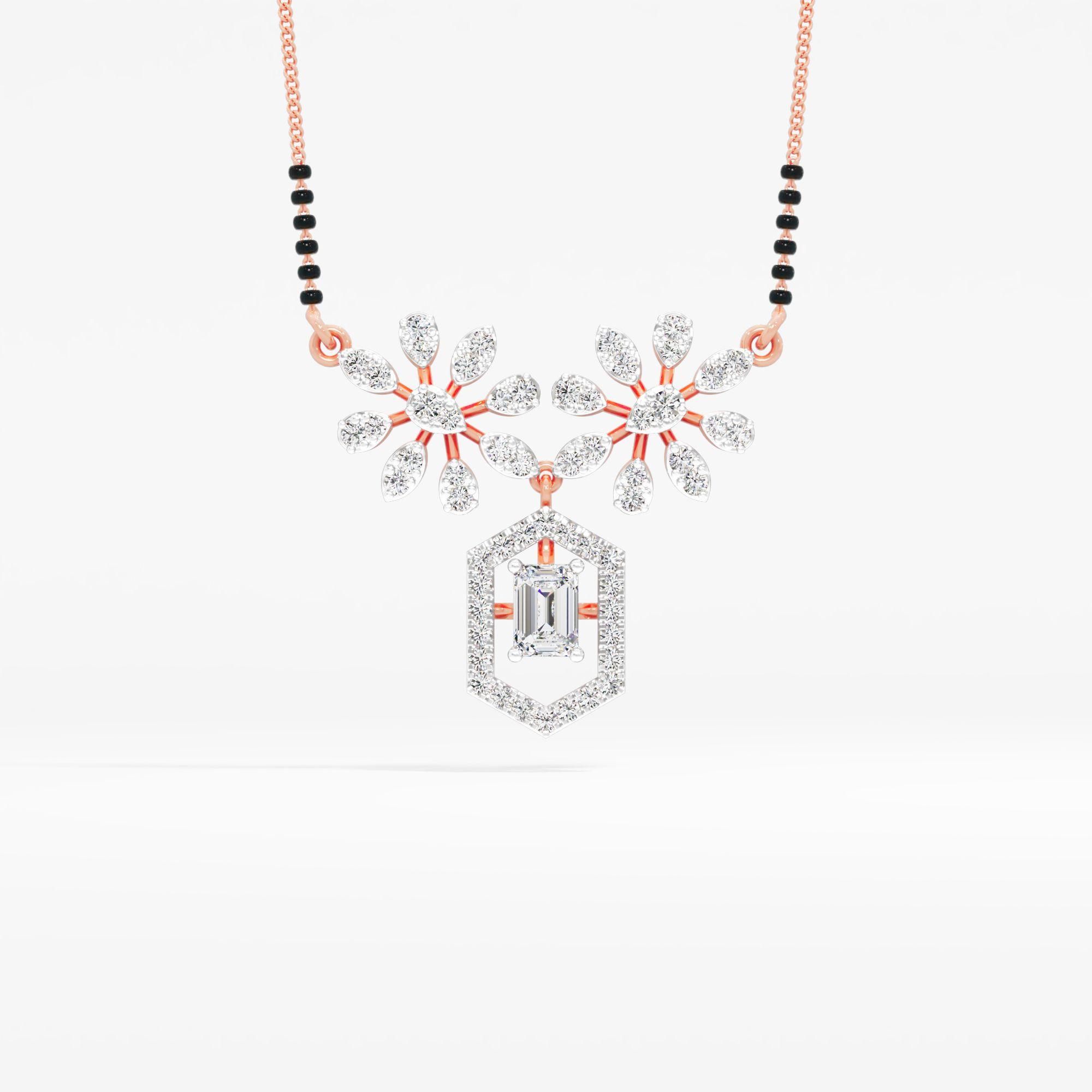 Floral Hexa Drop Mangalsutra