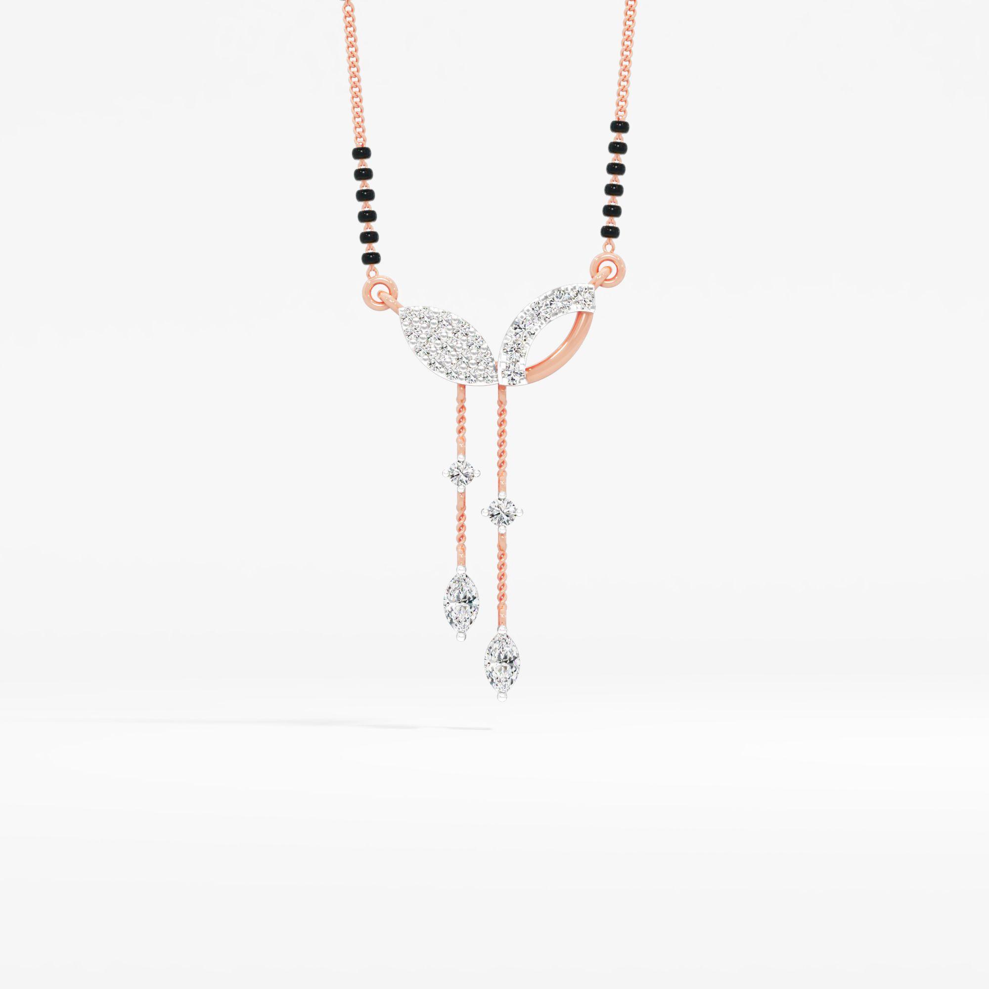 Twin Leaf Draped Mangalsutra