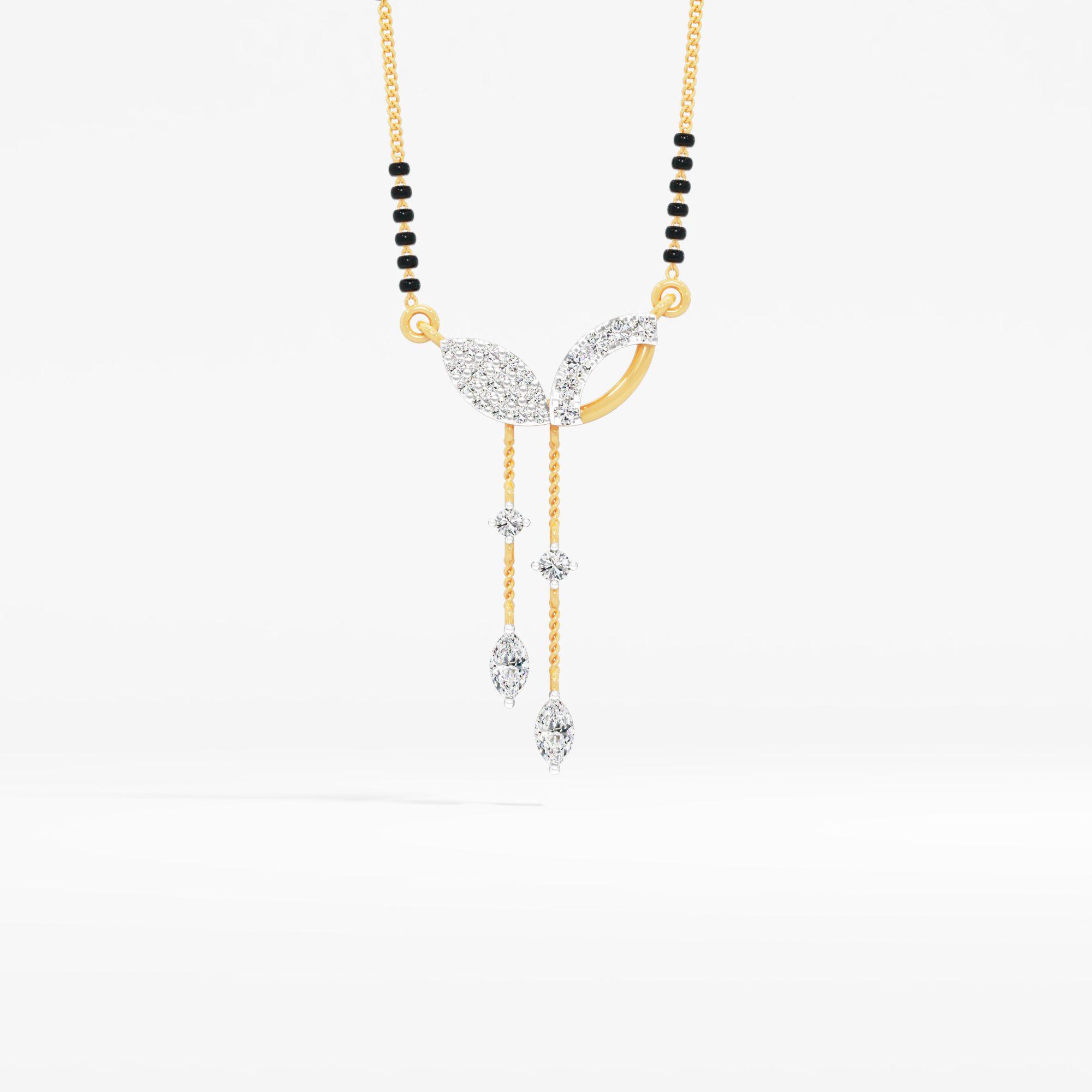 Twin Leaf Draped Mangalsutra