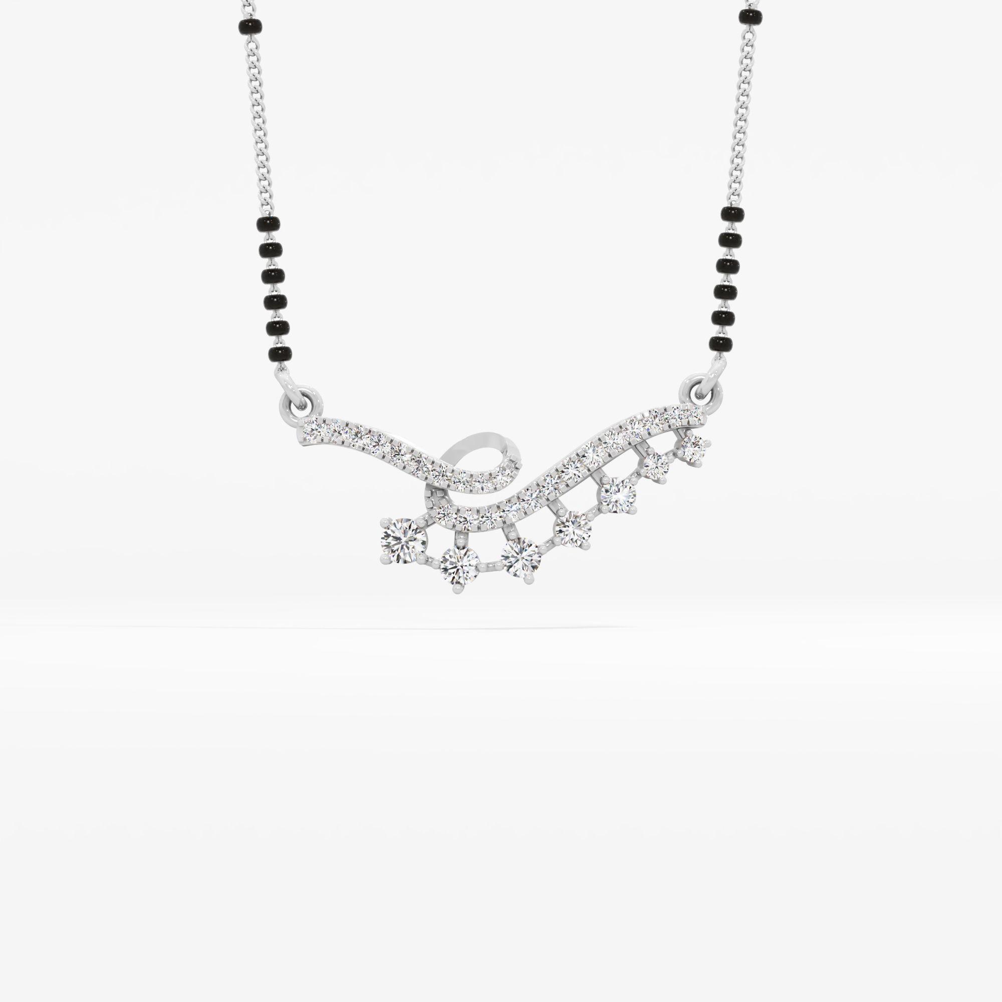 Wave Fringe Mangalsutra Pendant