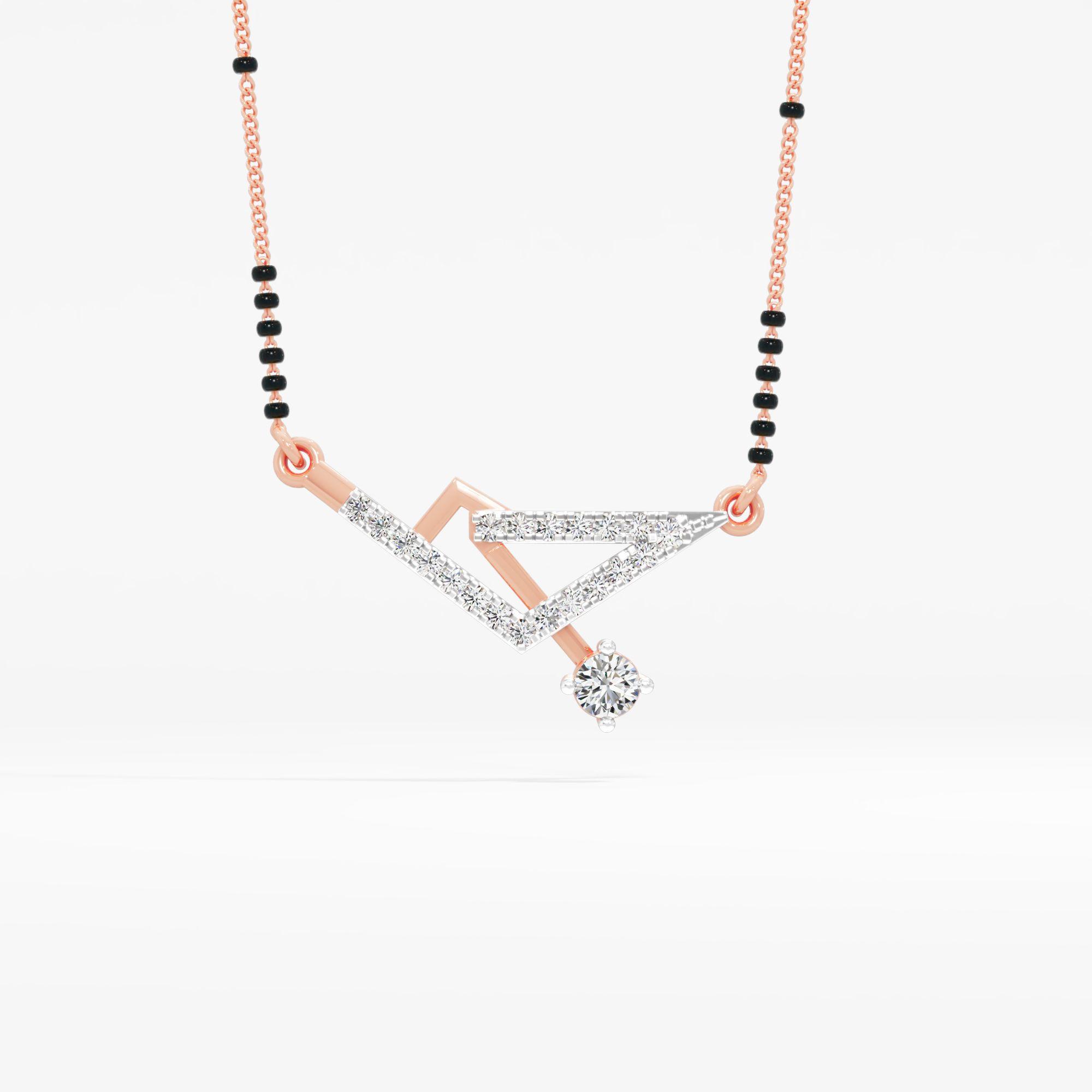 Asymmetric V Charm Mangalsutra