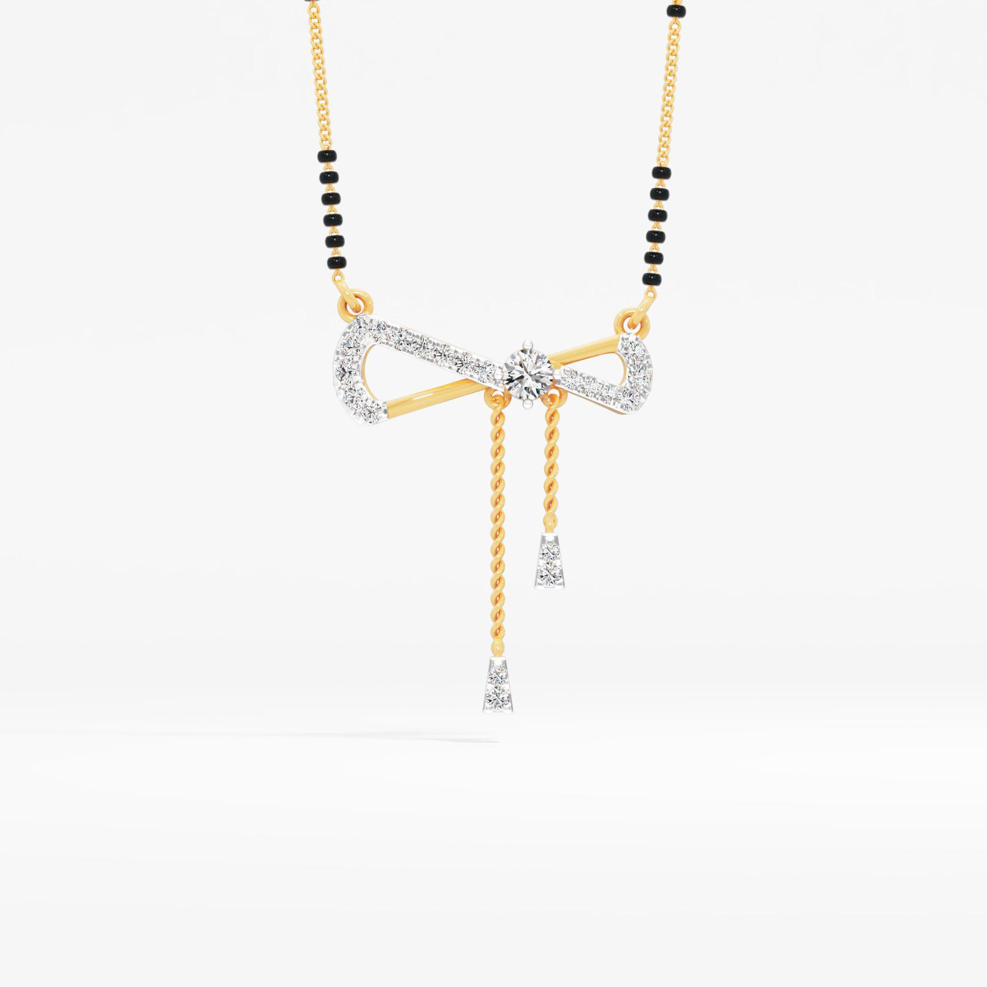 Radiant Twirl Diamond Pendant