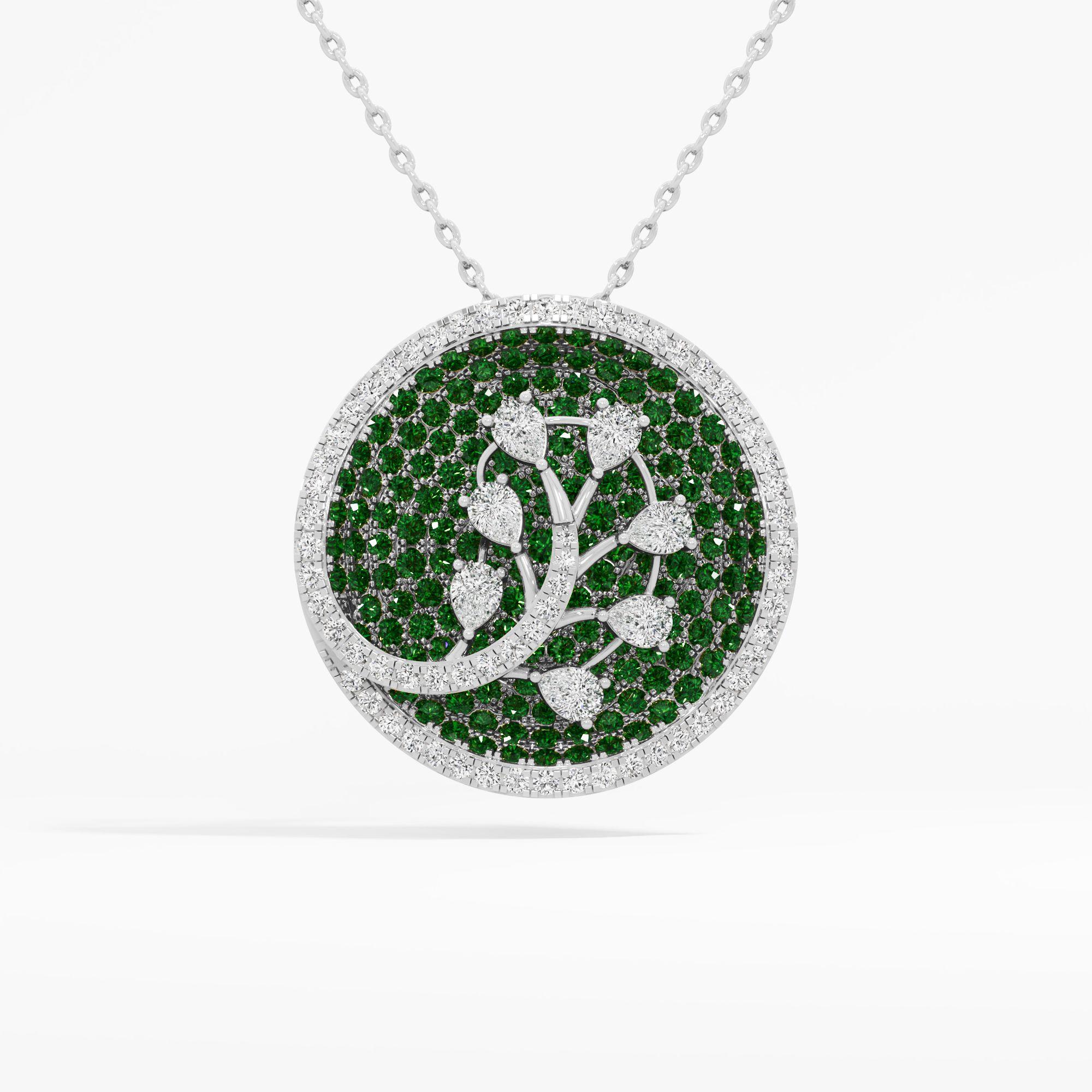 Glowing Vine Diamond Pendant