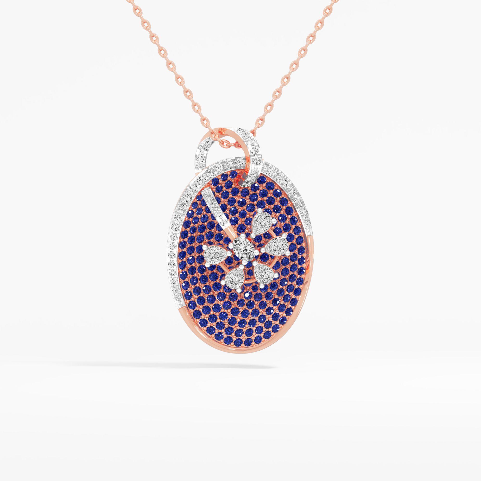 Indigo Bloom Diamond Pendant