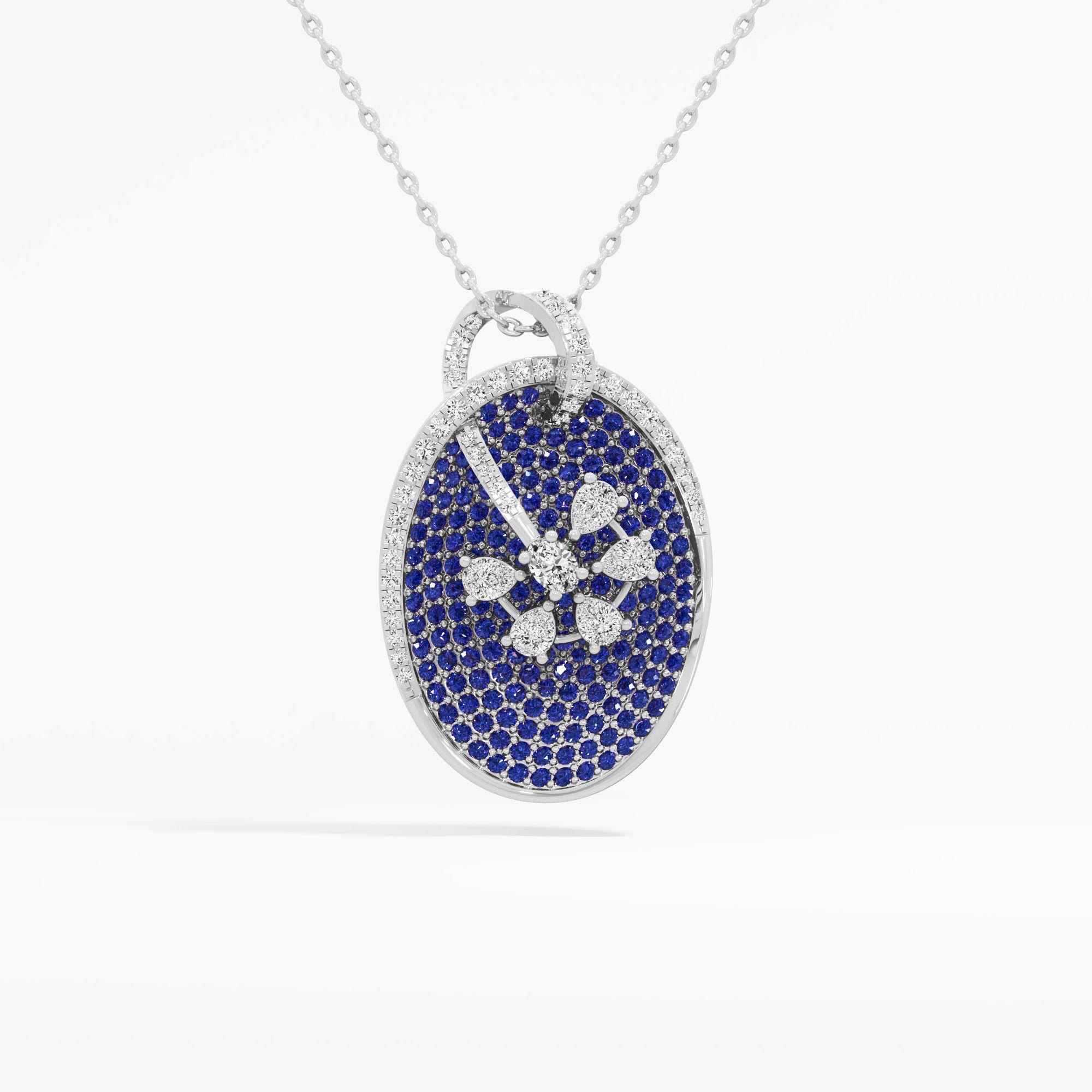 Indigo Bloom Diamond Pendant