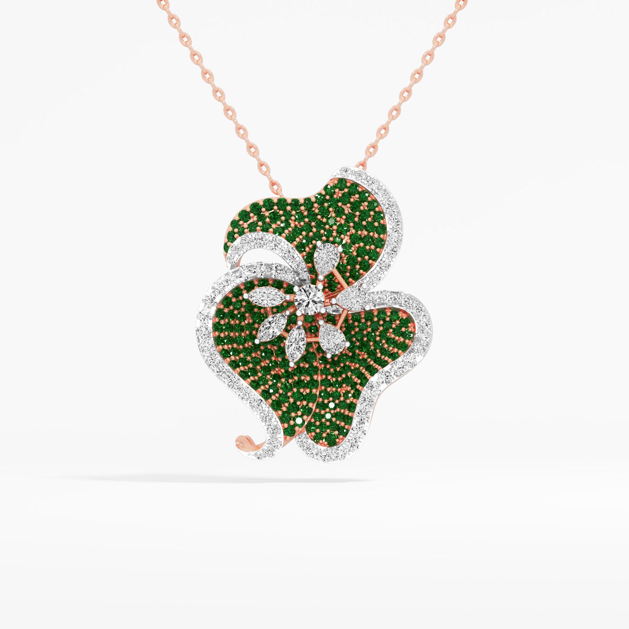Shamrock Lumiere Diamond Pendant