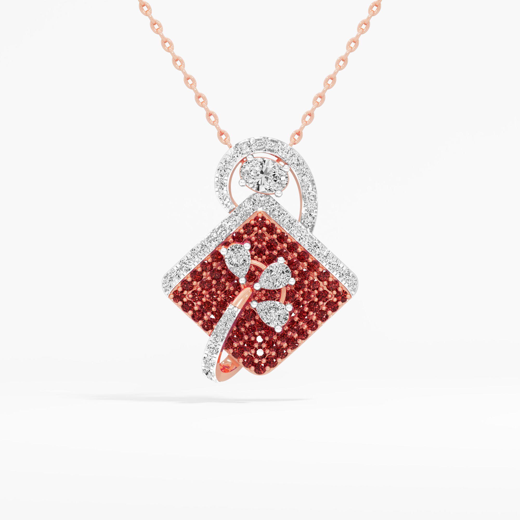 Wildrose Tilt Diamond Pendant