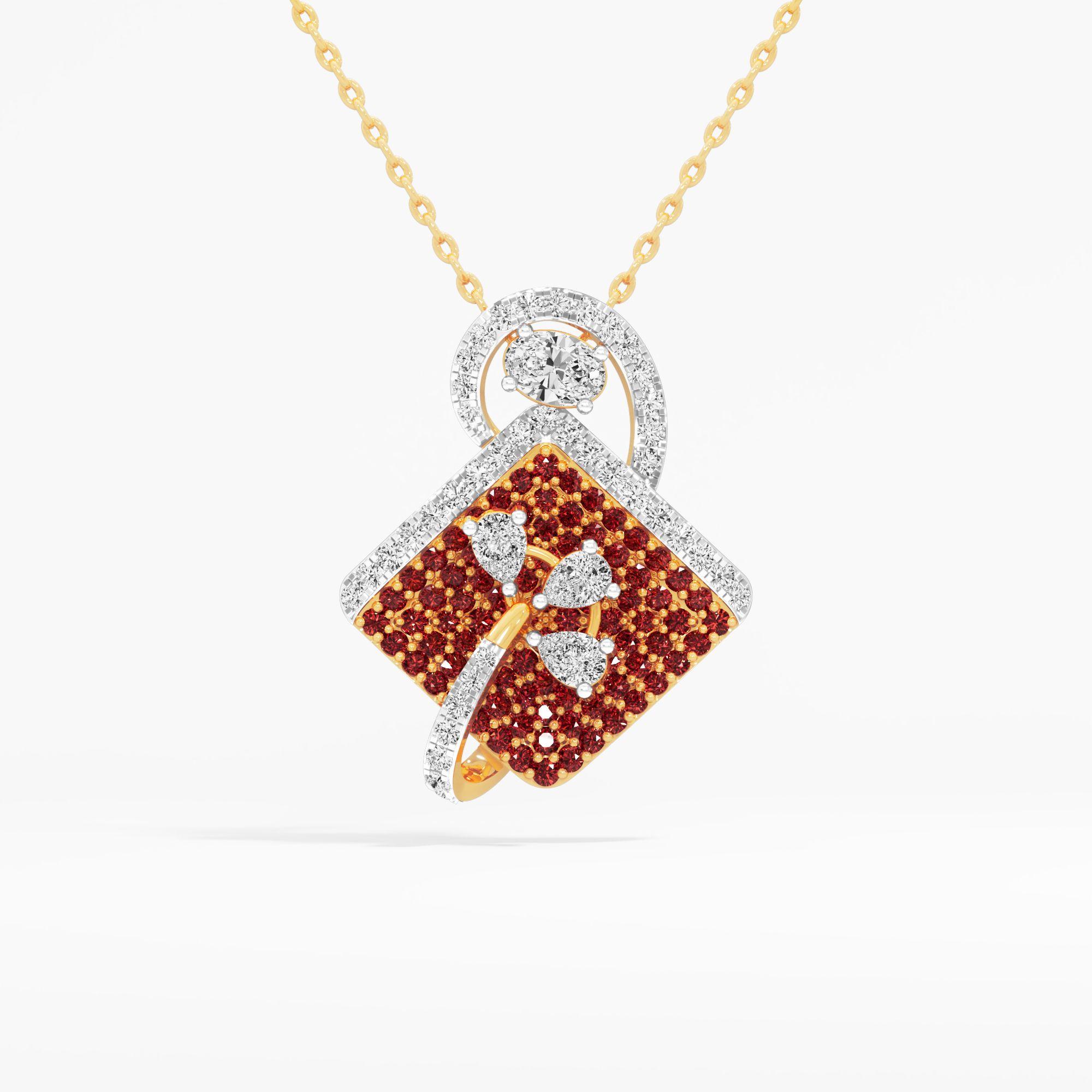 Wildrose Tilt Diamond Pendant