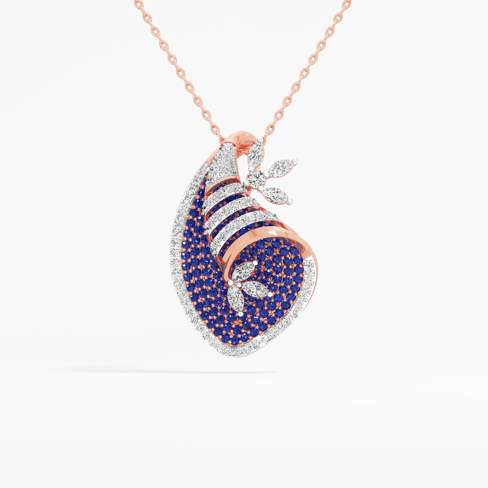 Moonrise Paisley Diamond Pendant