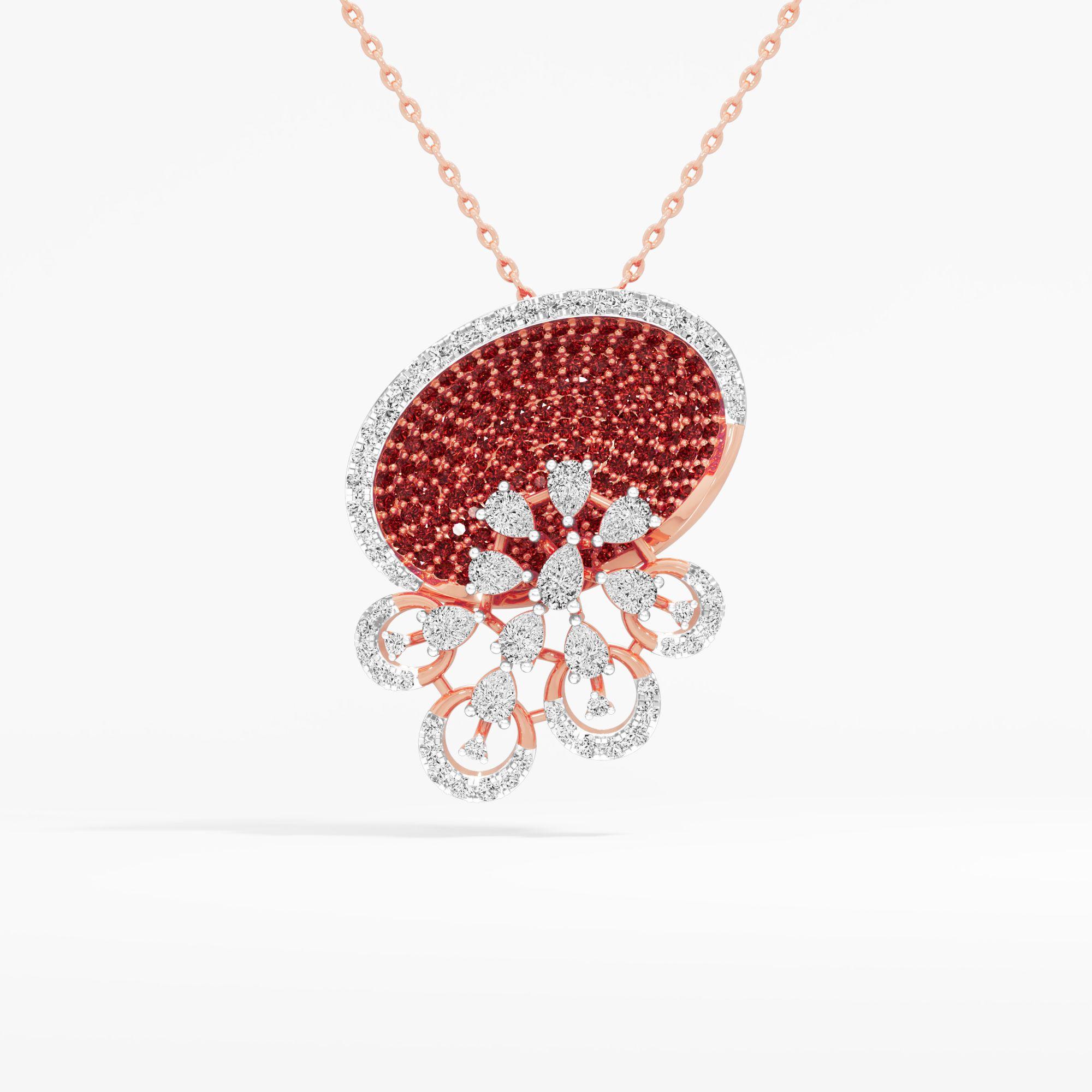 Fuchsia Dazzle Diamond Pendant