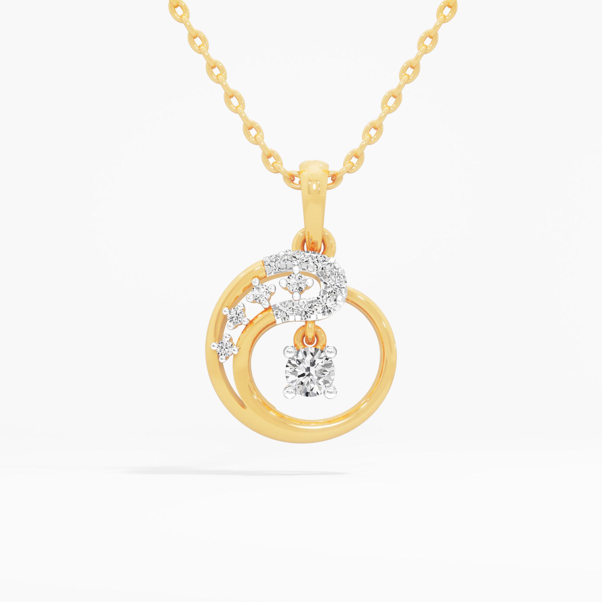 Twirling Starlight Diamond Pendant