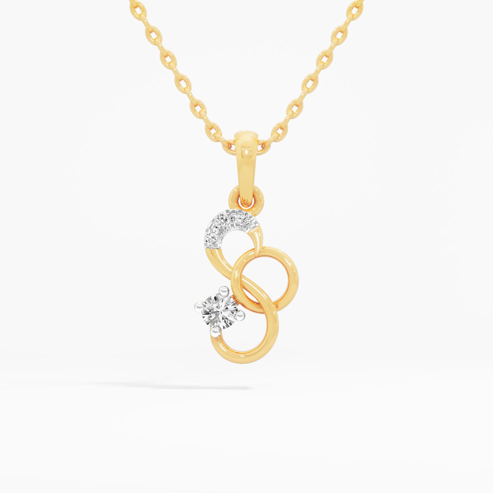Spiral Serenade Diamond Pendant