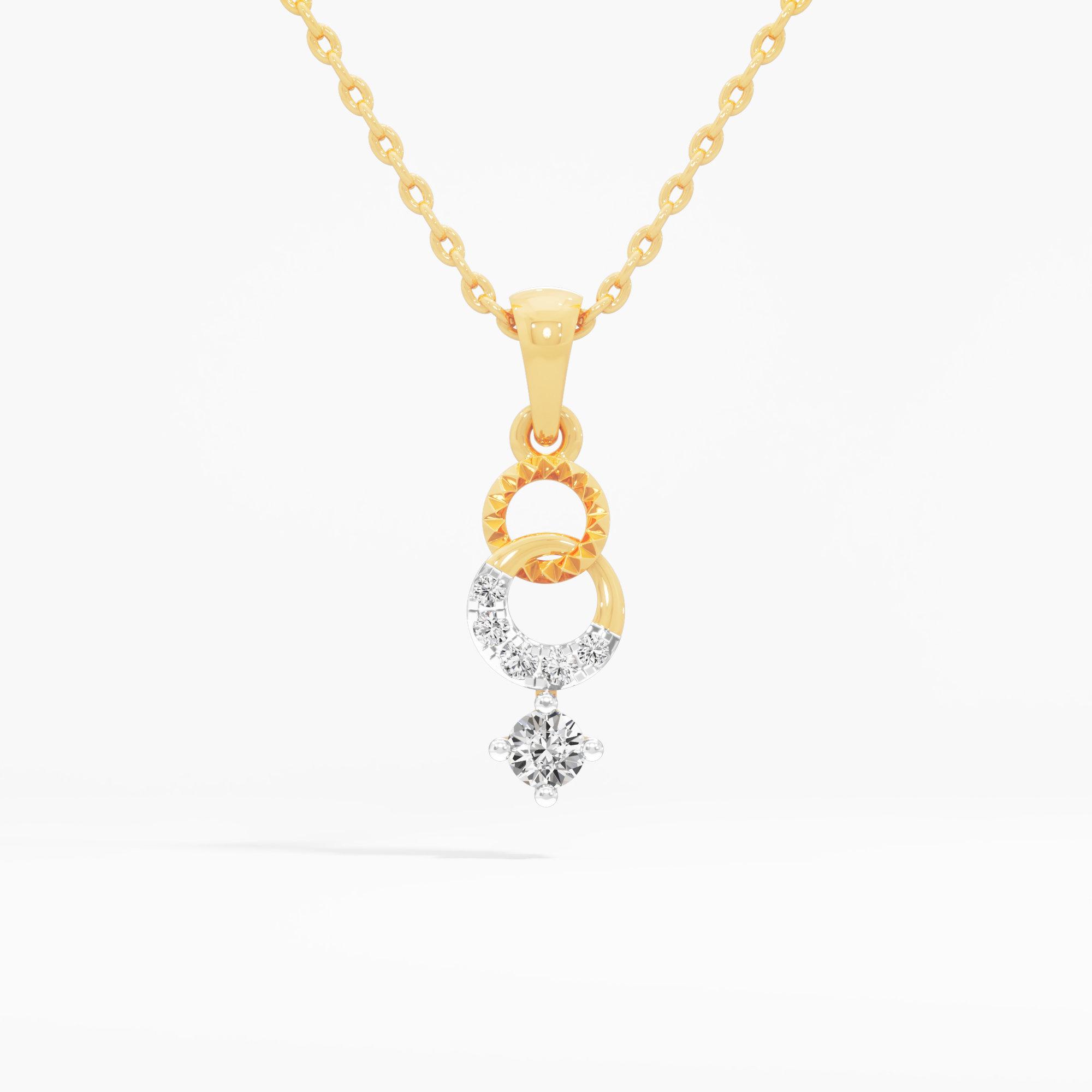 Cascading Circle Diamond Pendant