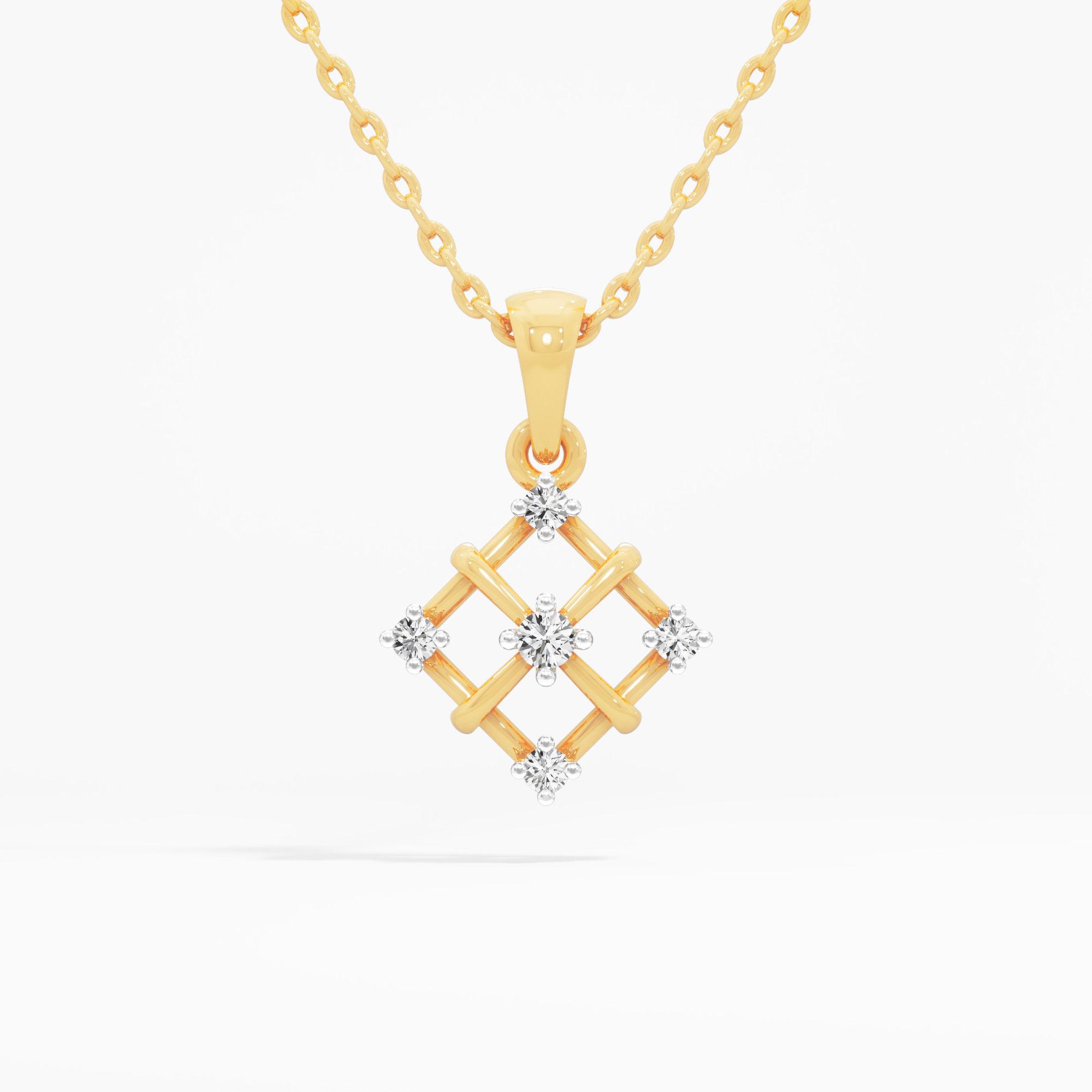 Lattice Glow Diamond Pendant