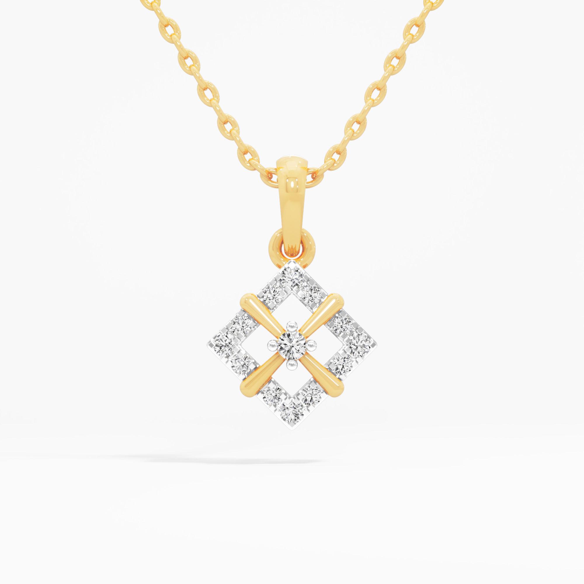 Weave Mosaic Diamond Pendant